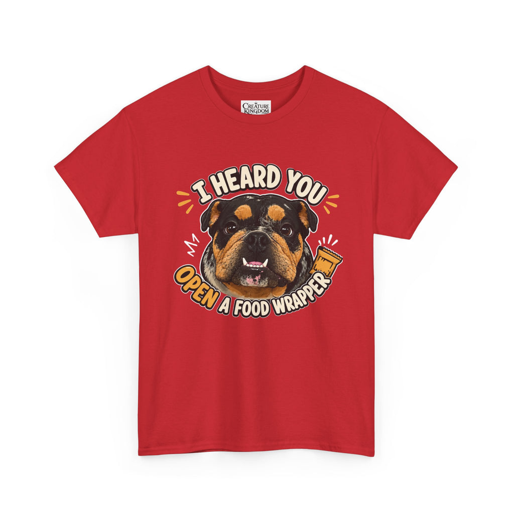 I Heard You Open A Food Wrapper Rottweiler T-Shirt