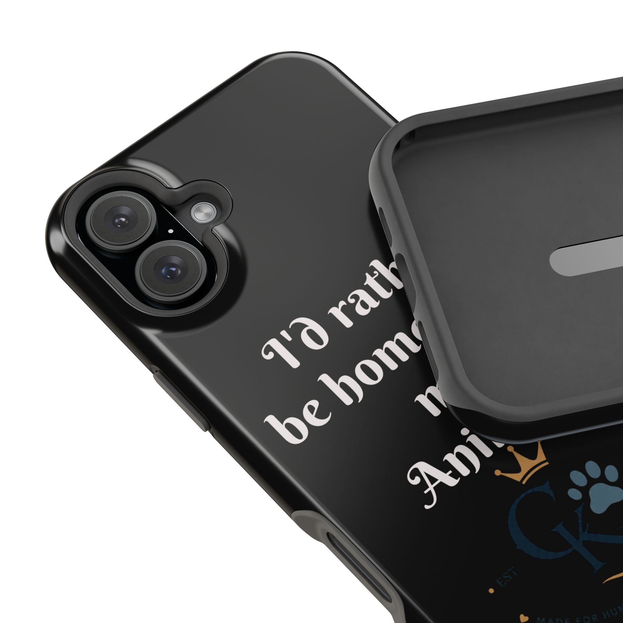 Creature Kingdom "I'd Rather Be Home With My Animals" Magnetic Phone Case