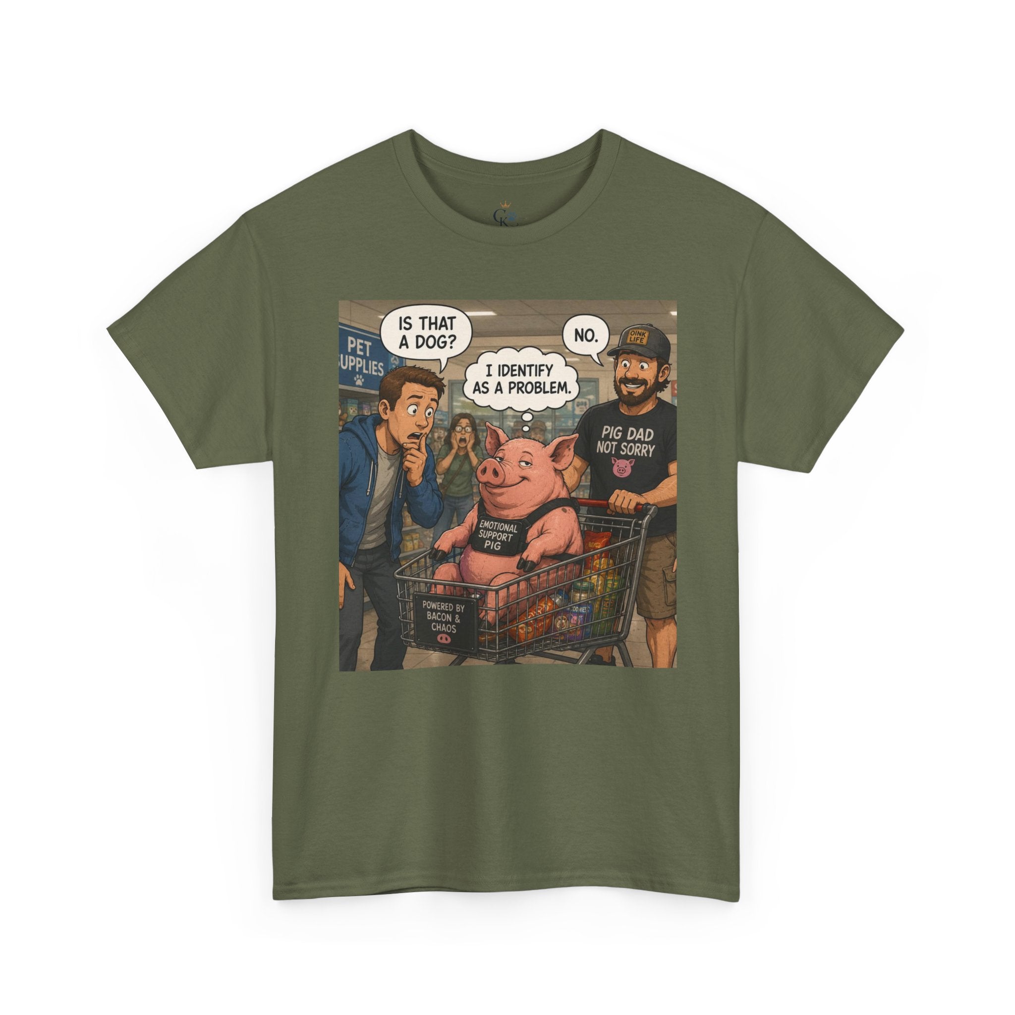 Creature Kingdom "I Identify as a Problem" Pig Tee
