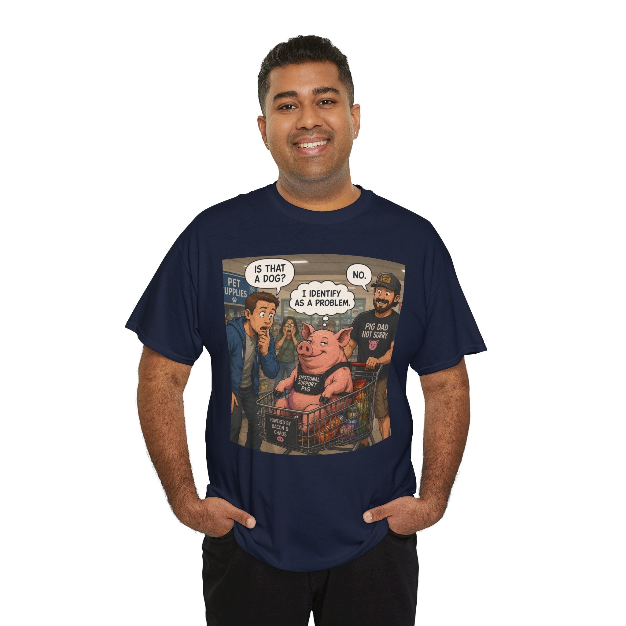 Creature Kingdom "I Identify as a Problem" Pig Tee