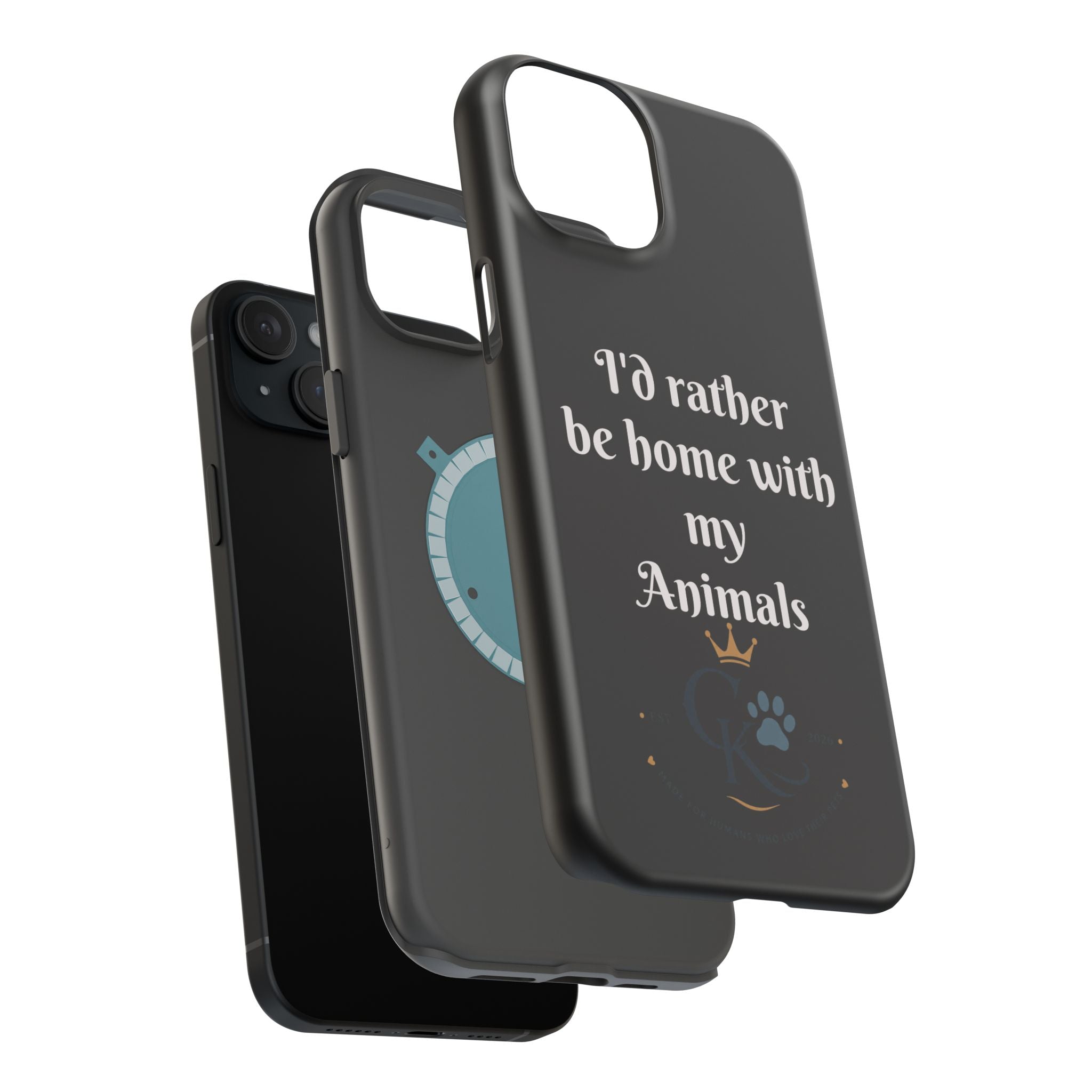 Creature Kingdom "I'd Rather Be Home With My Animals" Magnetic Phone Case