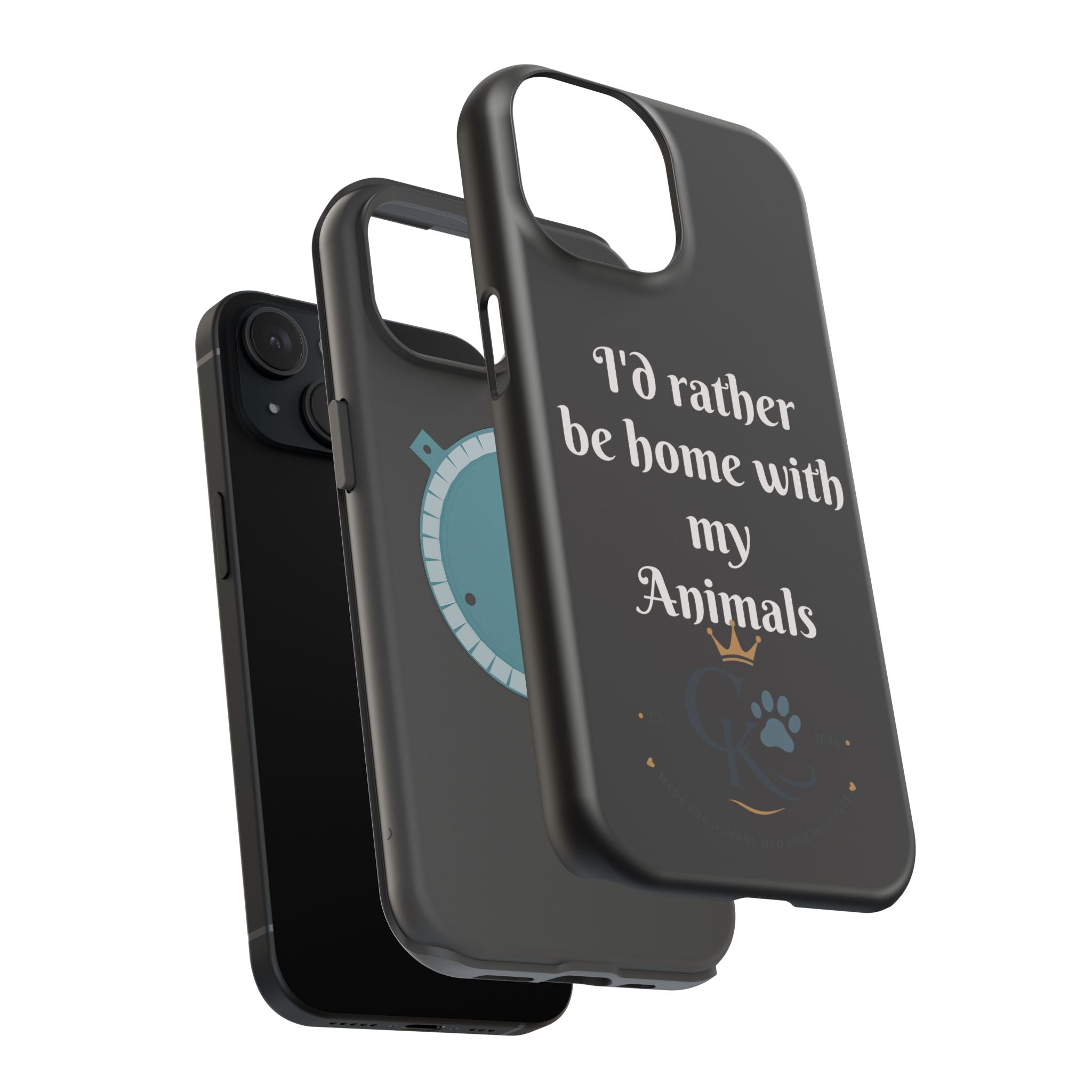 Creature Kingdom "I'd Rather Be Home With My Animals" Magnetic Phone Case