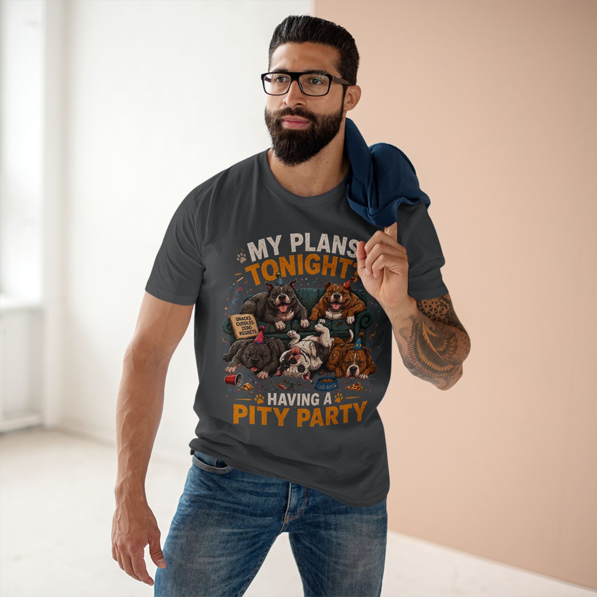 Creature Kingdom "My Plans Tonight? Having a PITY Party!" Pitbull Tee