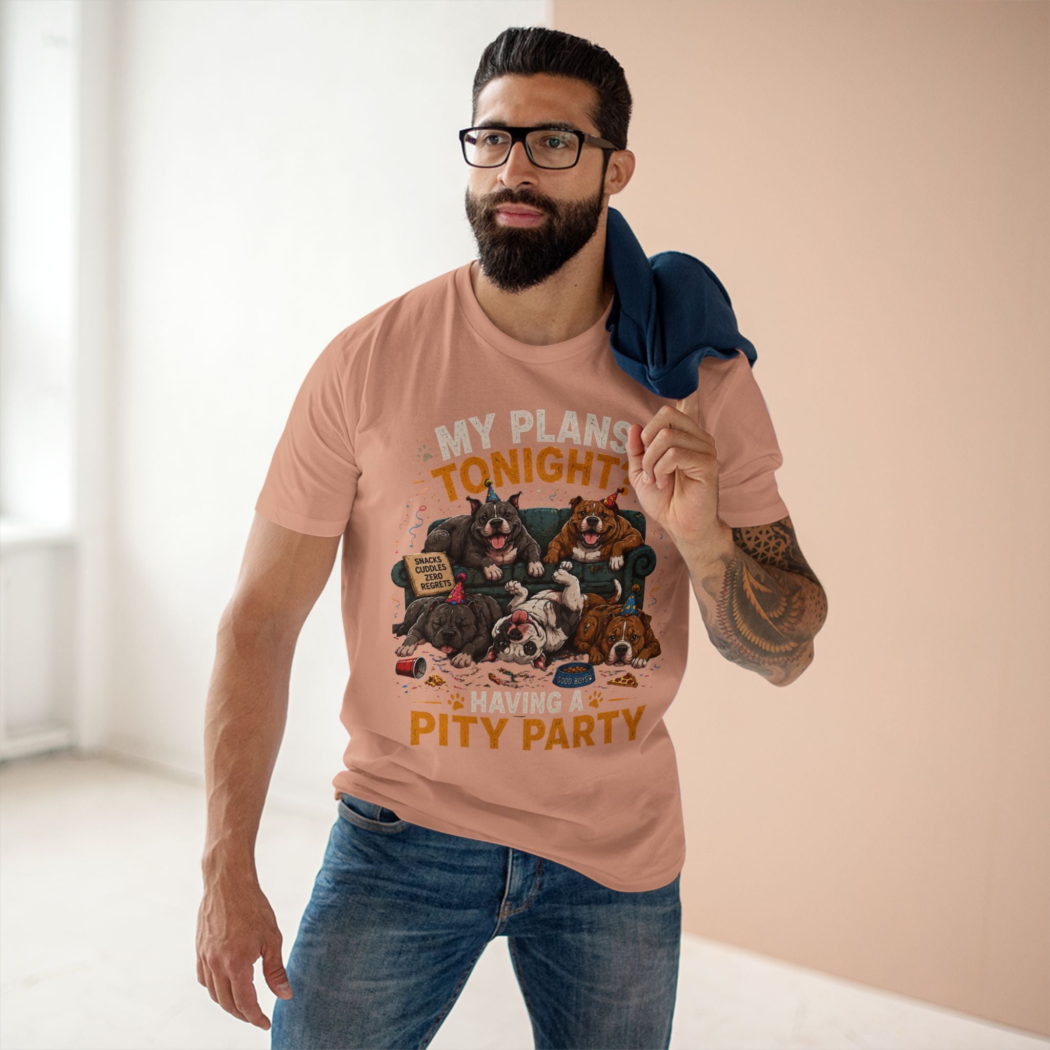 Creature Kingdom "My Plans Tonight? Having a PITY Party!" Pitbull Tee