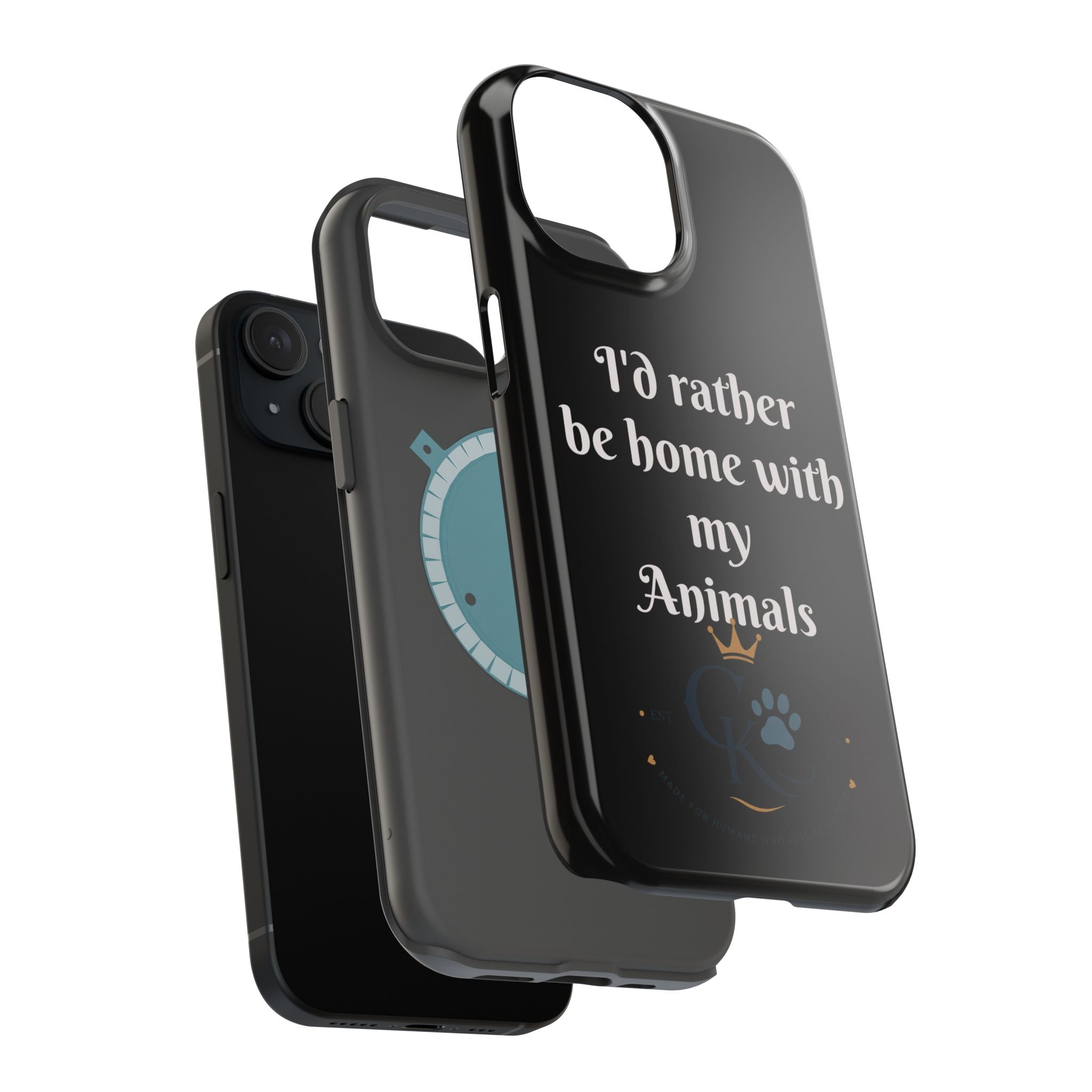 Creature Kingdom "I'd Rather Be Home With My Animals" Magnetic Phone Case