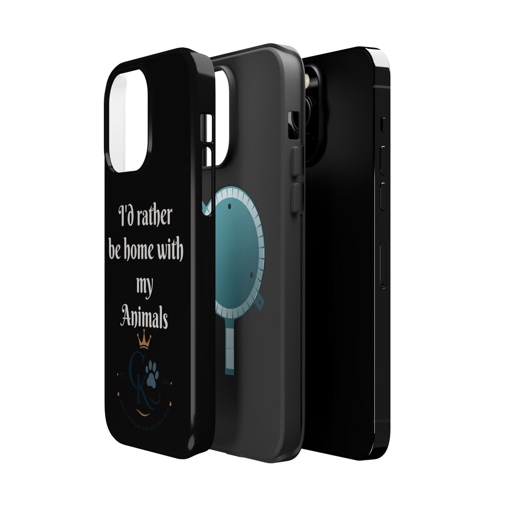 Creature Kingdom "I'd Rather Be Home With My Animals" Magnetic Phone Case