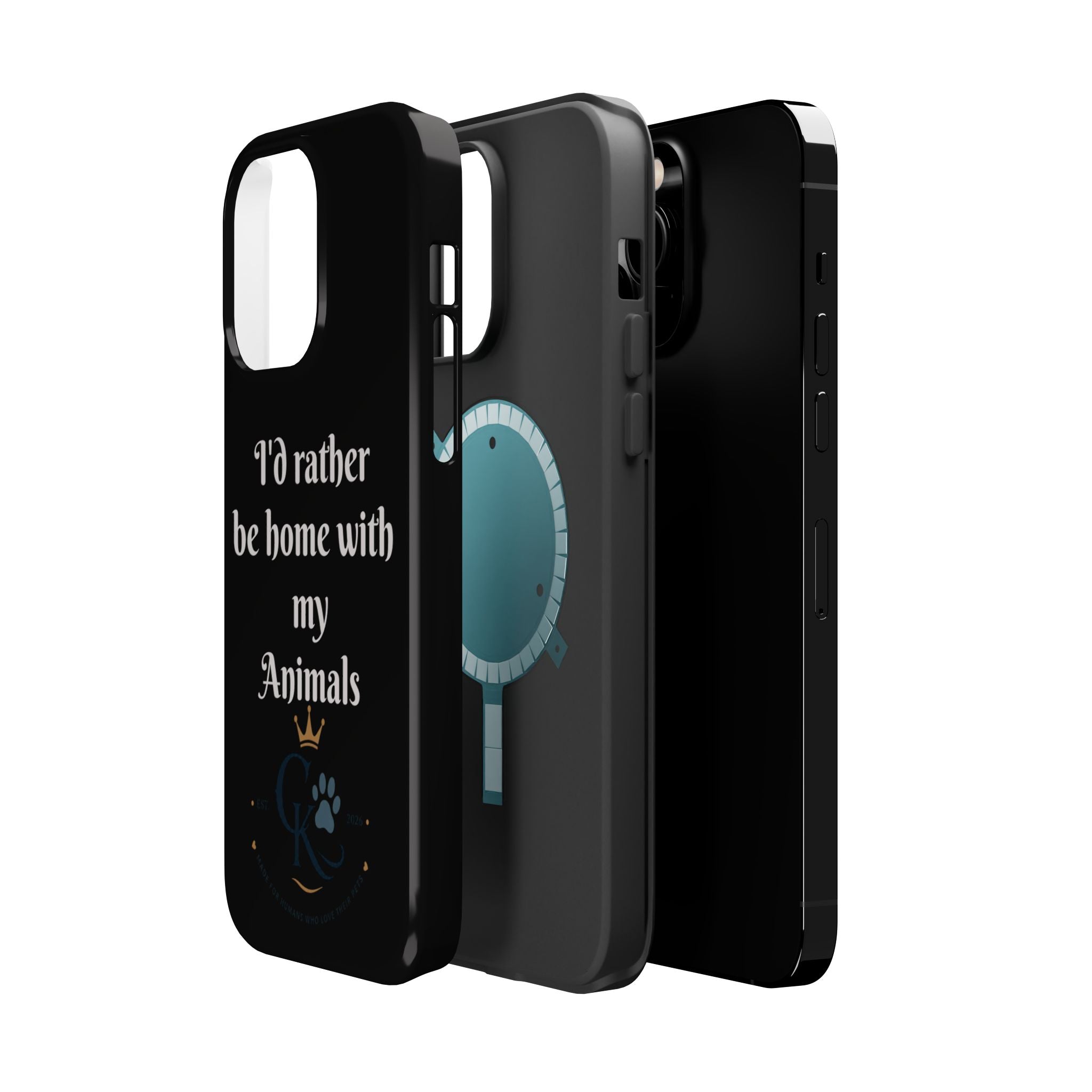 Creature Kingdom "I'd Rather Be Home With My Animals" Magnetic Phone Case