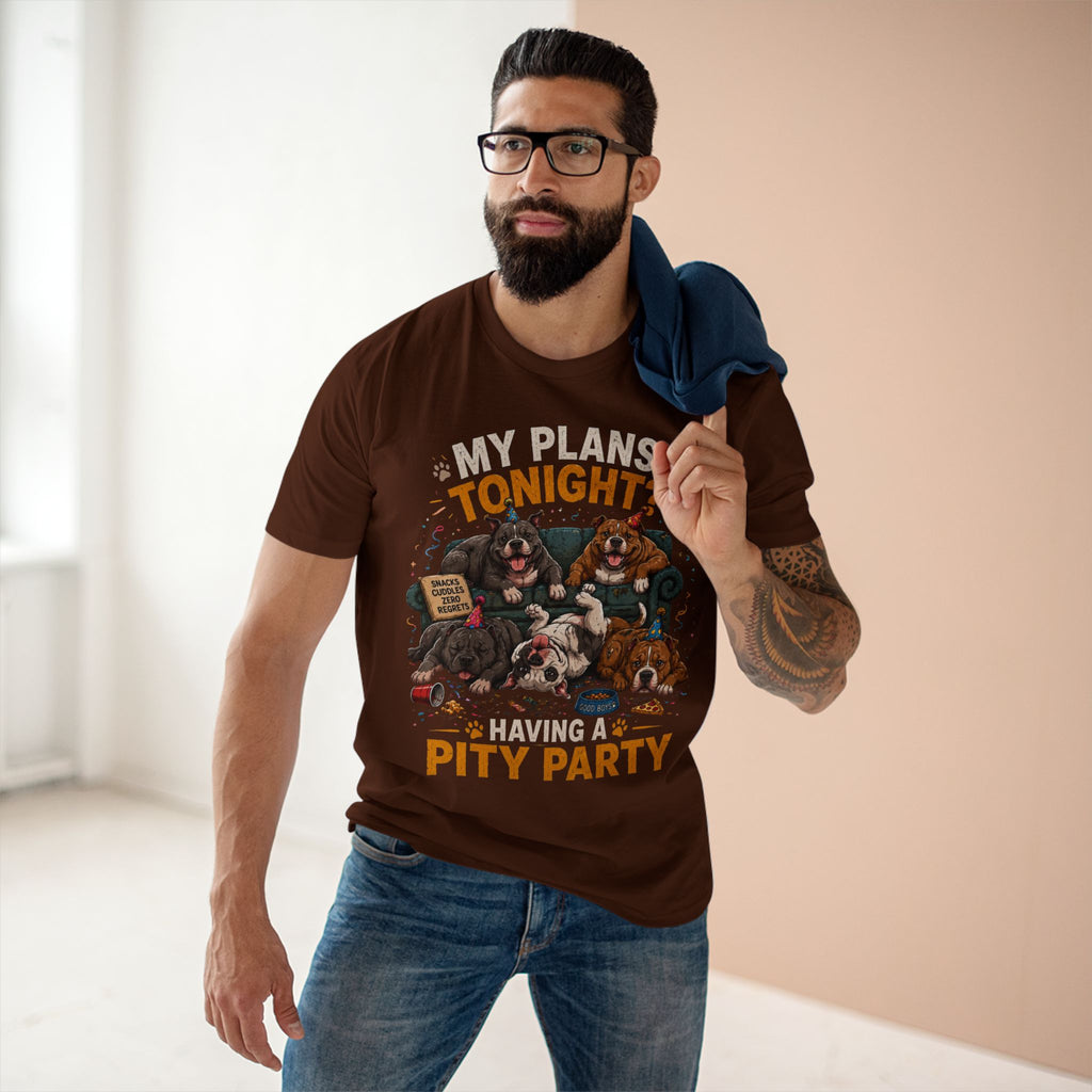 Creature Kingdom "My Plans Tonight? Having a PITY Party!" Pitbull Tee