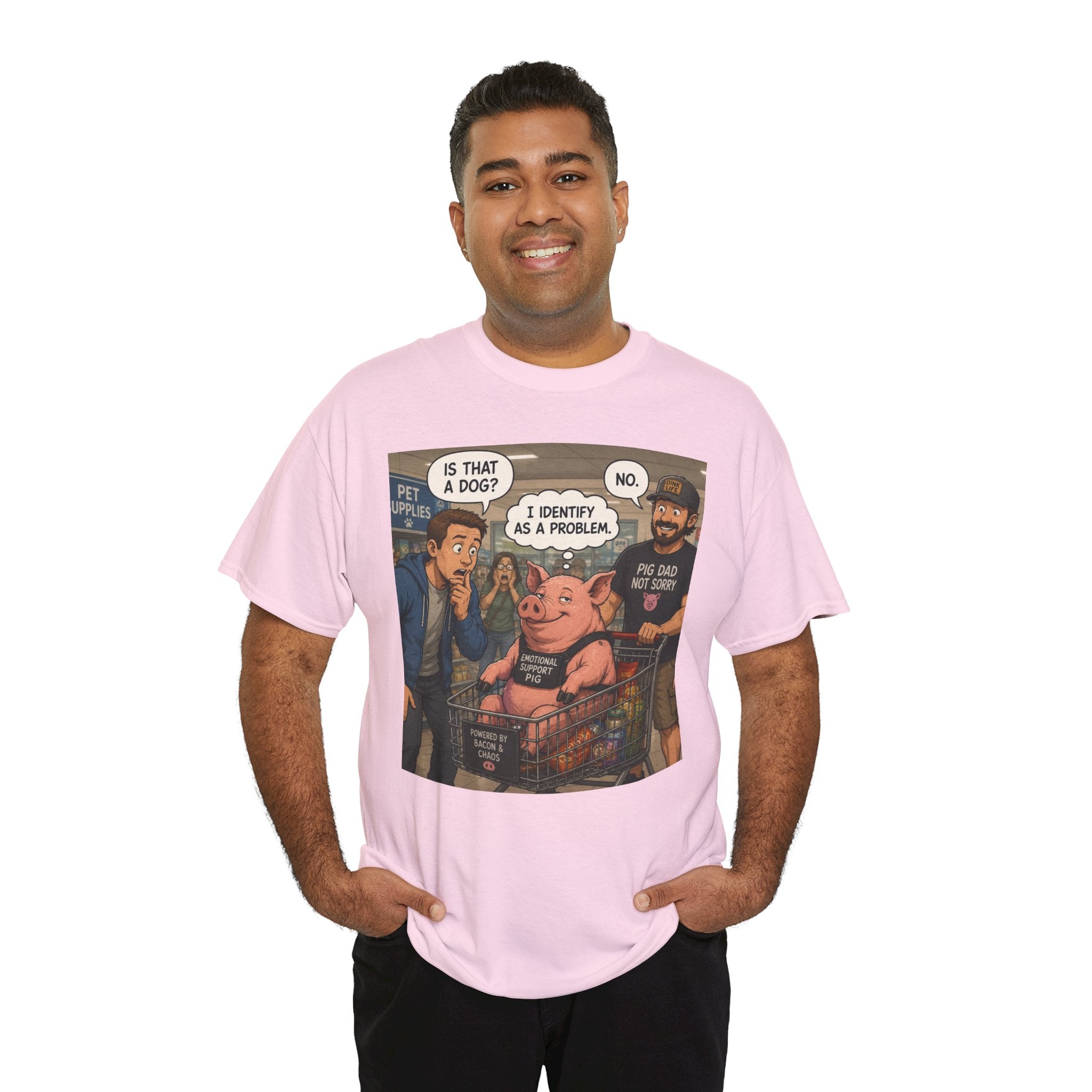 Creature Kingdom "I Identify as a Problem" Pig Tee