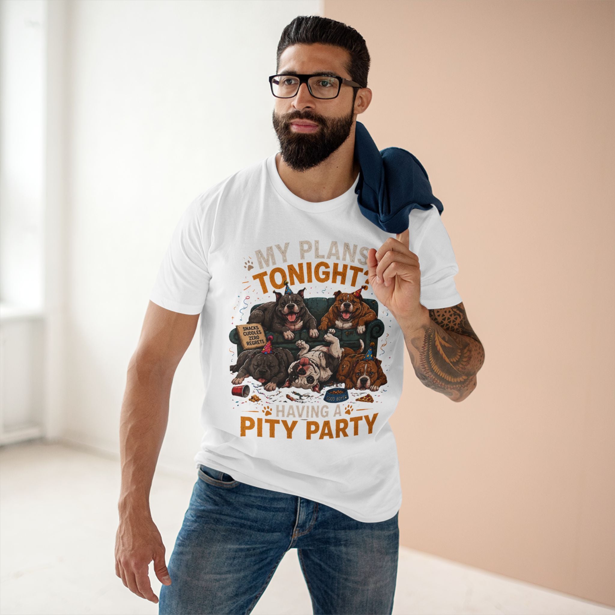 Creature Kingdom "My Plans Tonight? Having a PITY Party!" Pitbull Tee