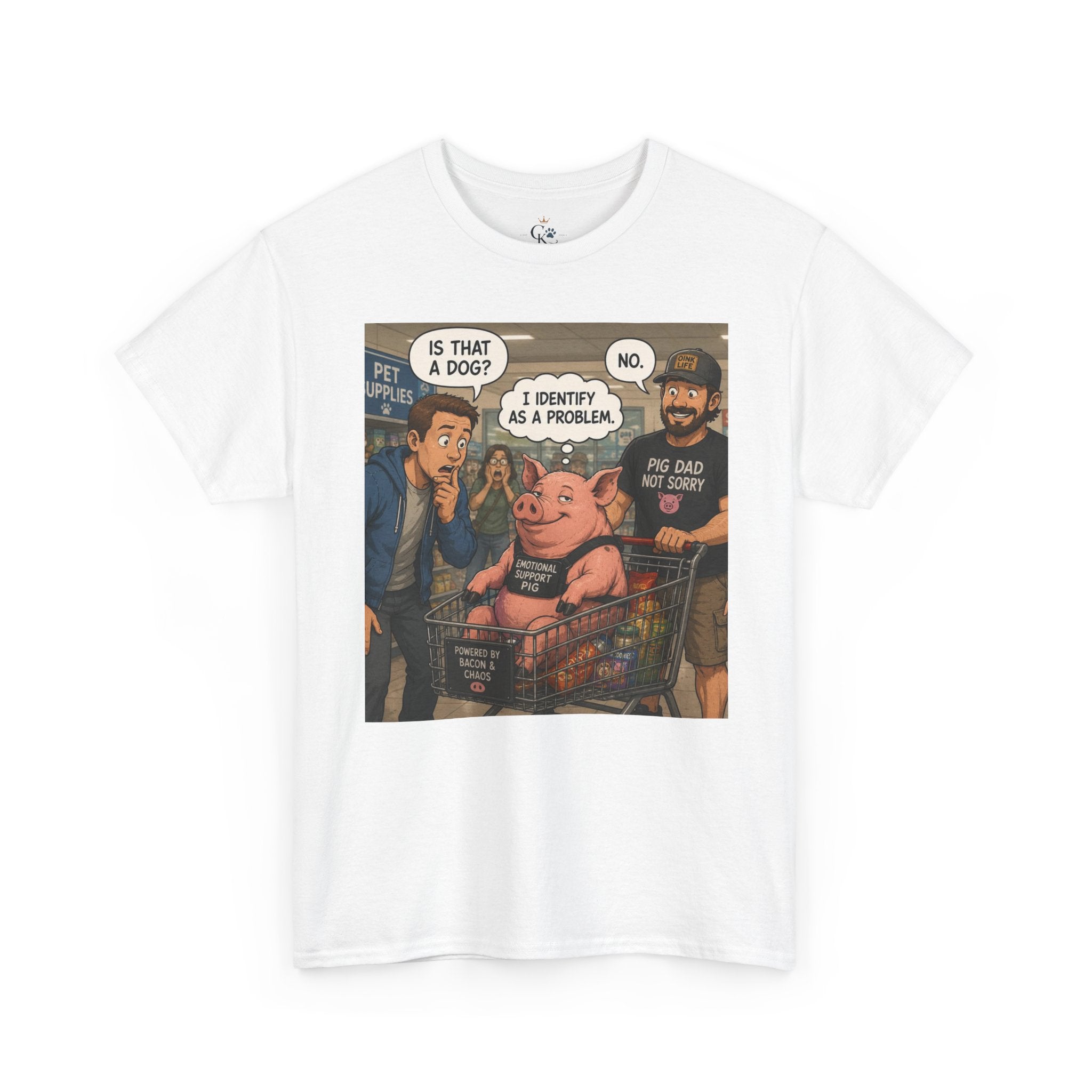 Creature Kingdom "I Identify as a Problem" Pig Tee