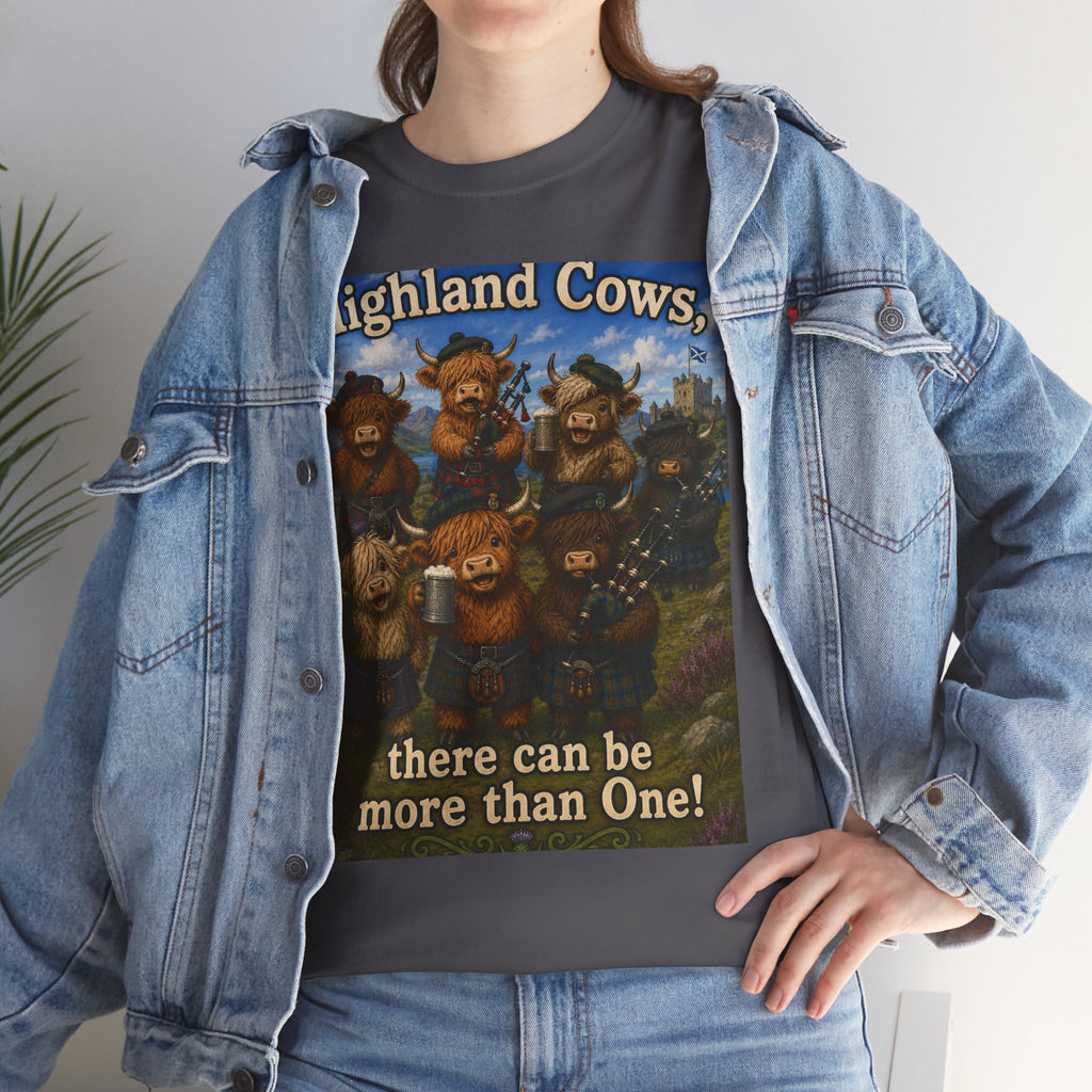 Creature Kingdom "Highlander Cows, There Can Be More Than One!" Highlander Cow Tee