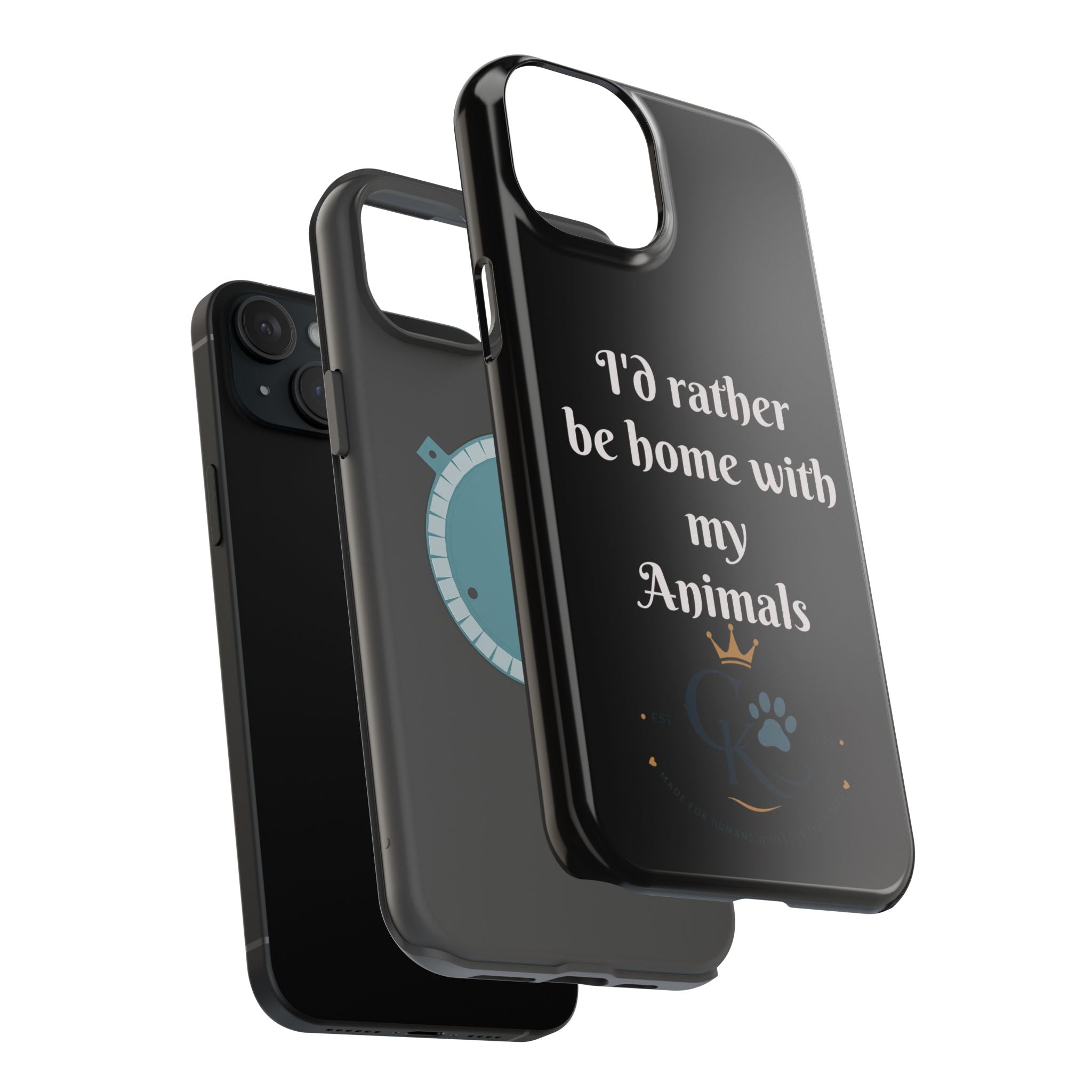 Creature Kingdom "I'd Rather Be Home With My Animals" Magnetic Phone Case