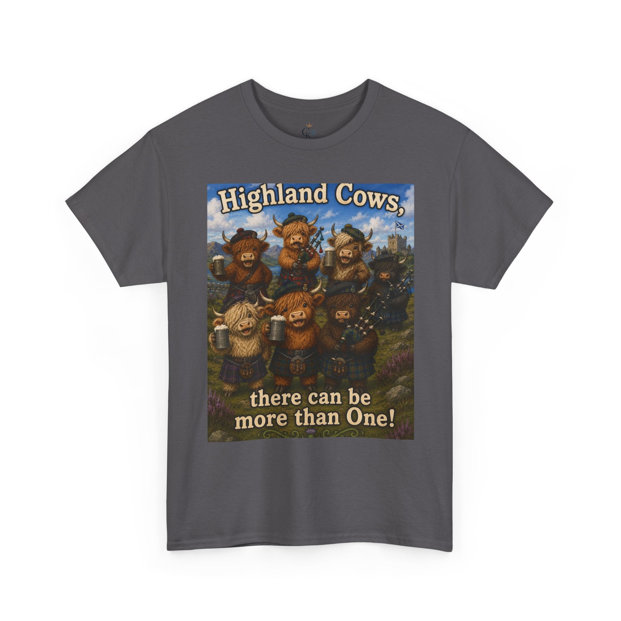 Creature Kingdom "Highlander Cows, There Can Be More Than One!" Highlander Cow Tee