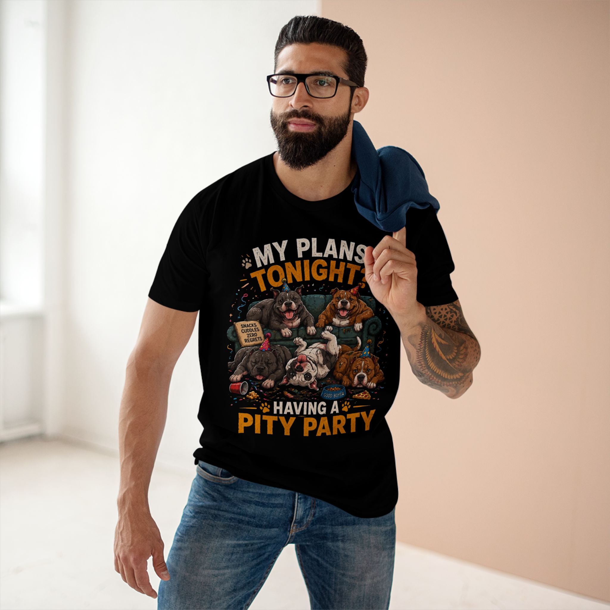 Creature Kingdom "My Plans Tonight? Having a PITY Party!" Pitbull Tee