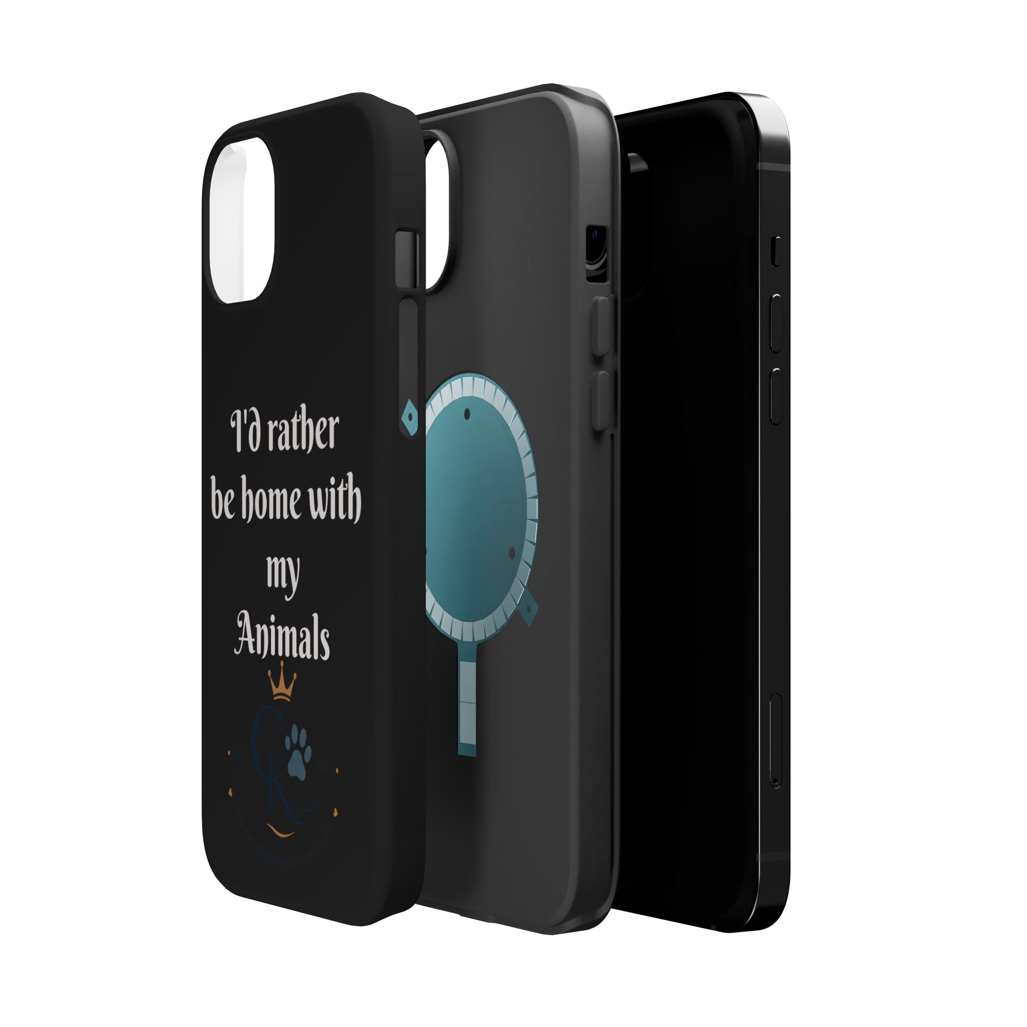 Creature Kingdom "I'd Rather Be Home With My Animals" Magnetic Phone Case