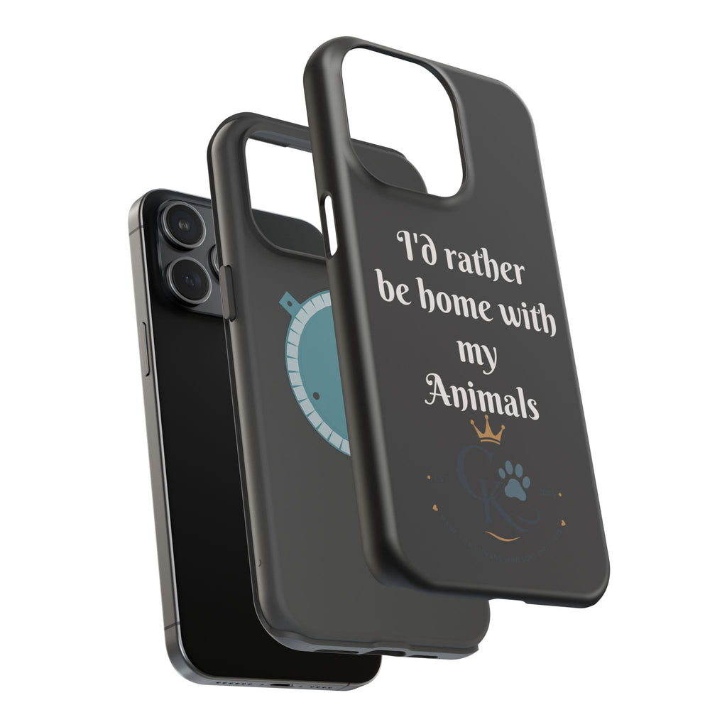 Creature Kingdom "I'd Rather Be Home With My Animals" Magnetic Phone Case