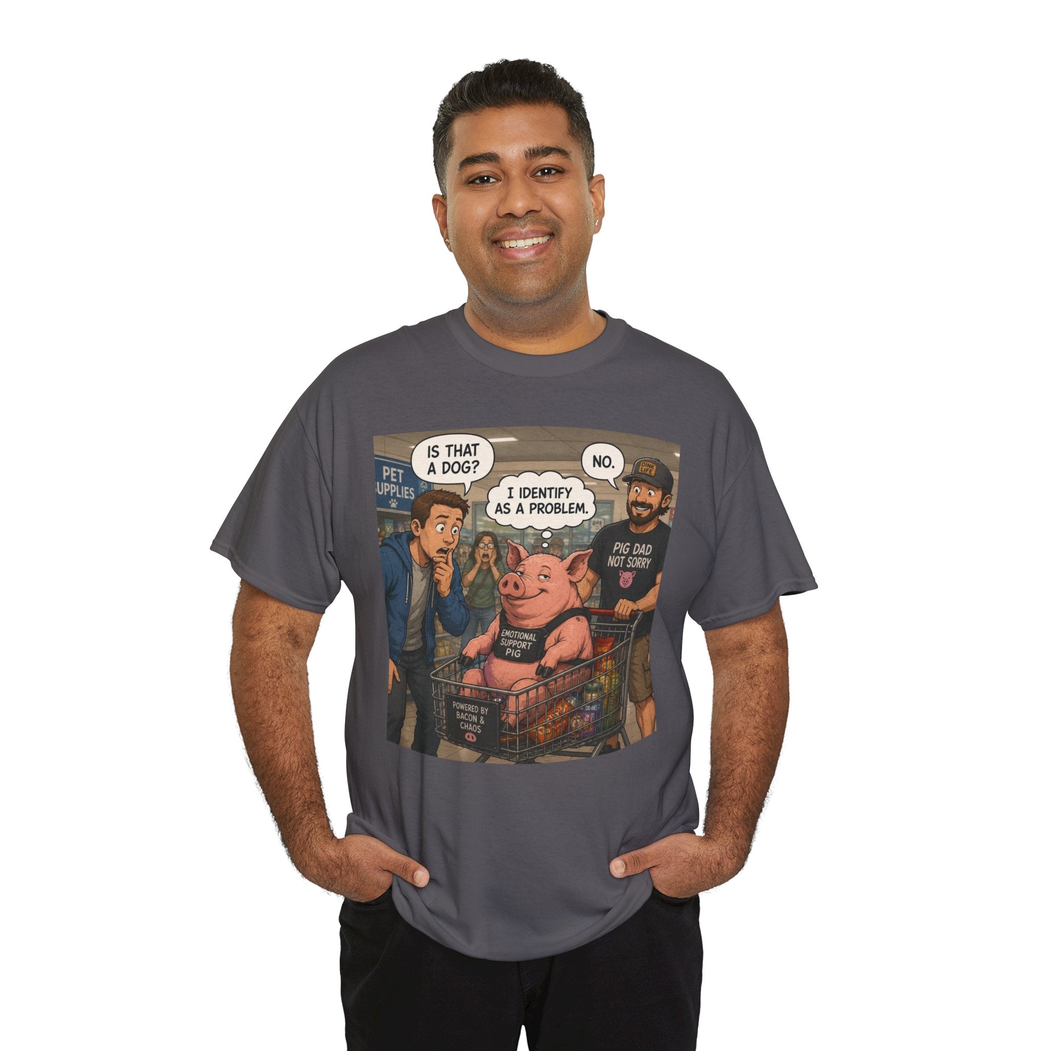 Creature Kingdom "I Identify as a Problem" Pig Tee