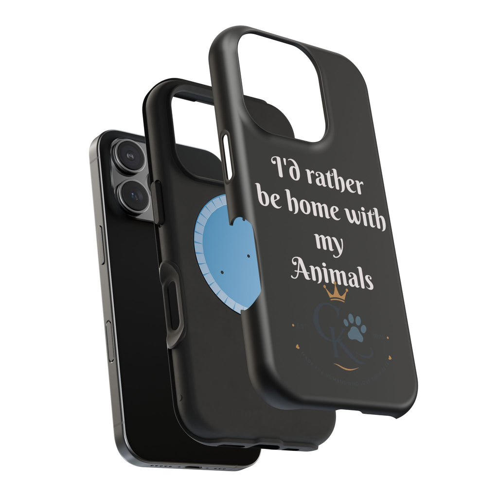 Creature Kingdom "I'd Rather Be Home With My Animals" Magnetic Phone Case