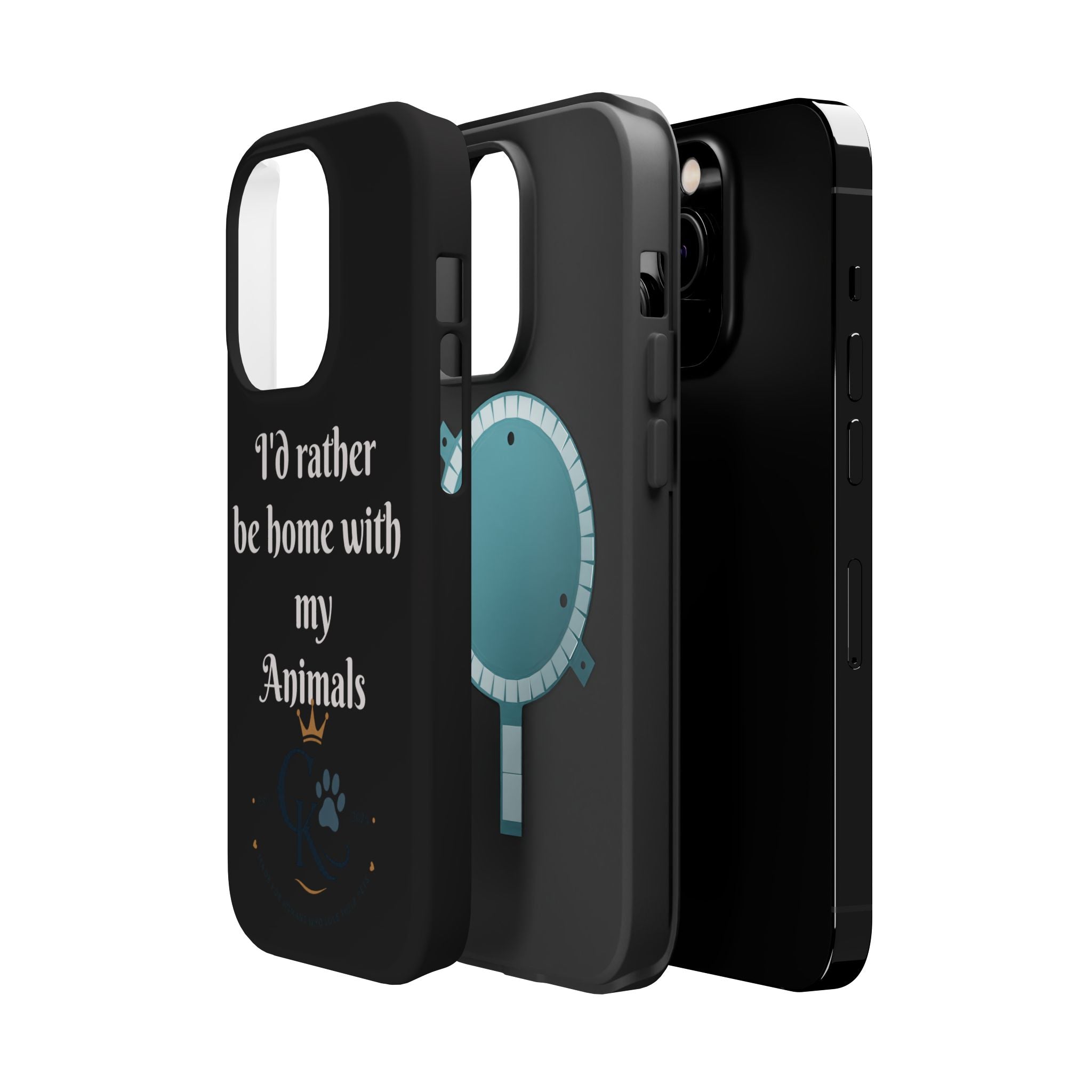 Creature Kingdom "I'd Rather Be Home With My Animals" Magnetic Phone Case