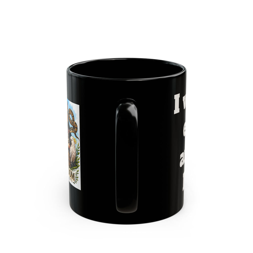 Creature Kingdom Black Mug — Animal Lover Coffee Cup (11oz/15oz)
