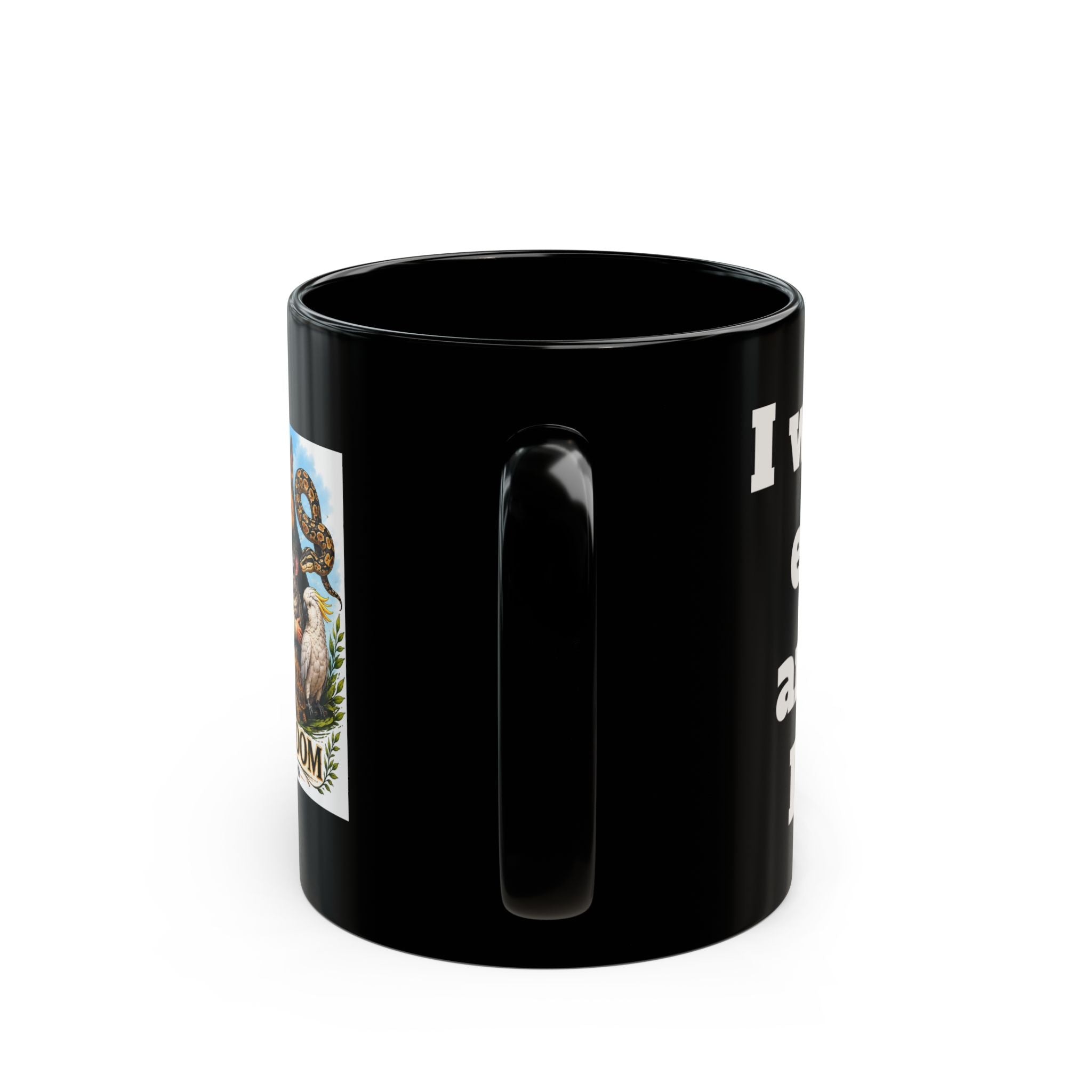 Creature Kingdom Black Mug — Animal Lover Coffee Cup (11oz/15oz)