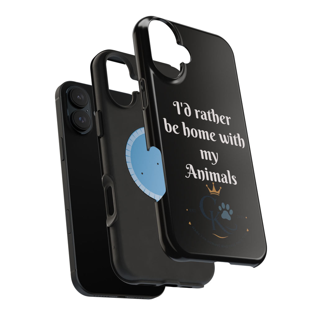 Creature Kingdom "I'd Rather Be Home With My Animals" Magnetic Phone Case