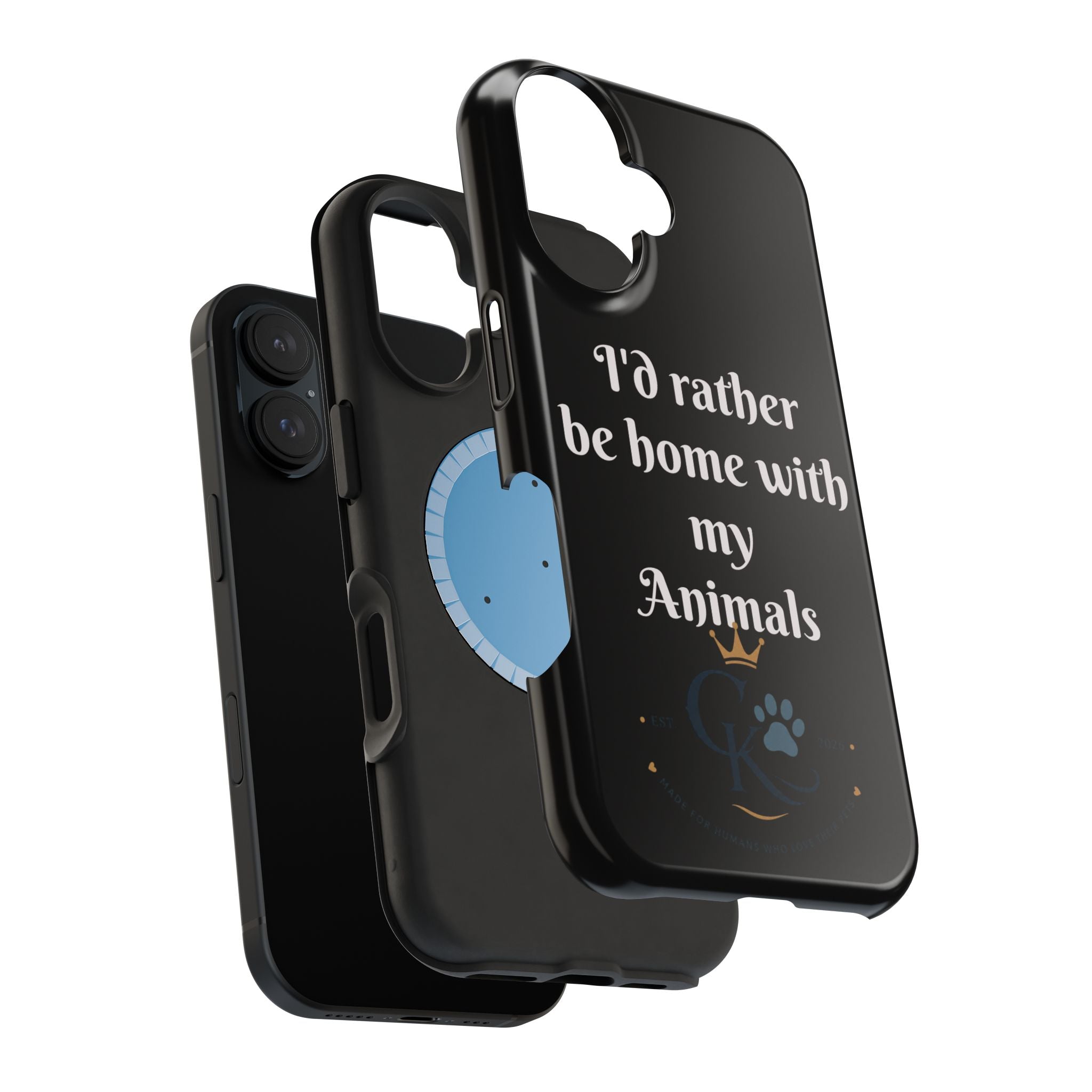 Creature Kingdom "I'd Rather Be Home With My Animals" Magnetic Phone Case