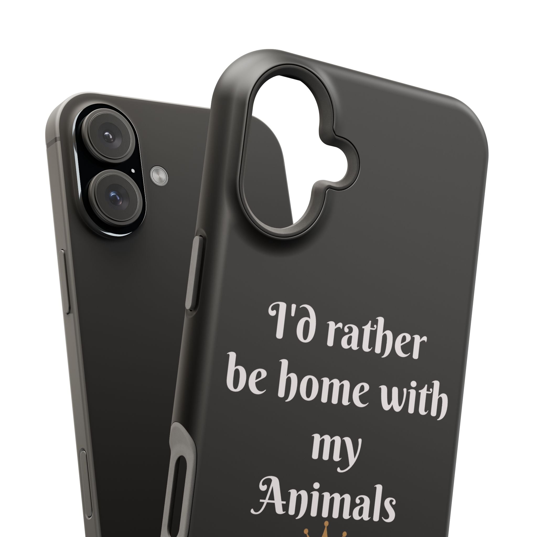 Creature Kingdom "I'd Rather Be Home With My Animals" Magnetic Phone Case