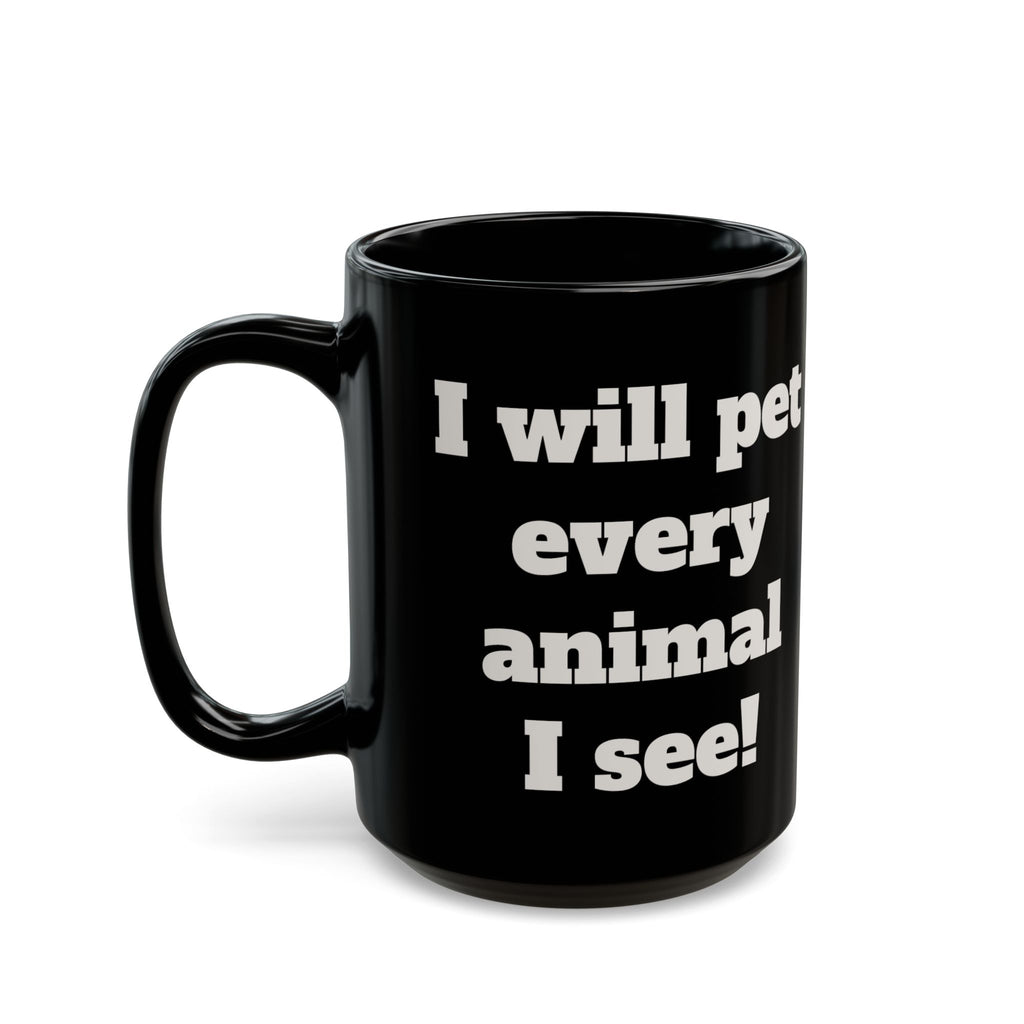 Creature Kingdom Black Mug — Animal Lover Coffee Cup (11oz/15oz)