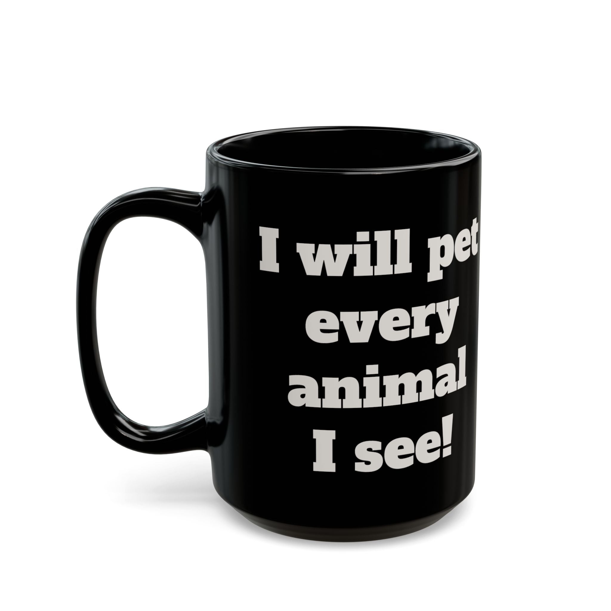 Creature Kingdom Black Mug — Animal Lover Coffee Cup (11oz/15oz)