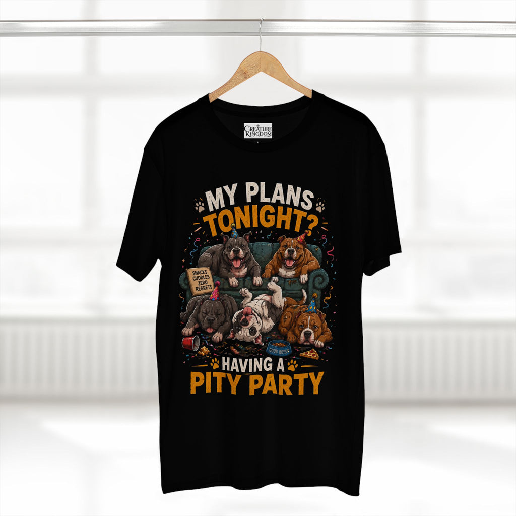 Creature Kingdom "My Plans Tonight? Having a PITY Party!" Pitbull Tee
