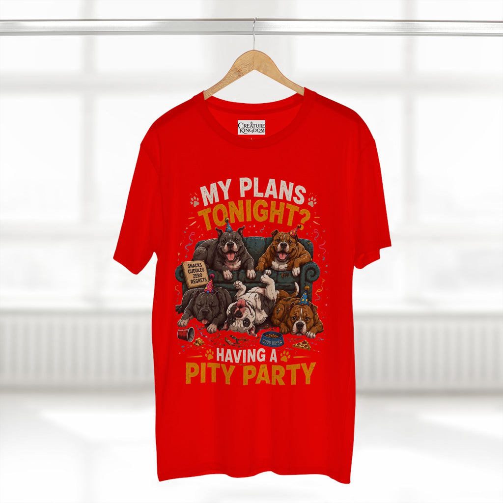Creature Kingdom "My Plans Tonight? Having a PITY Party!" Pitbull Tee