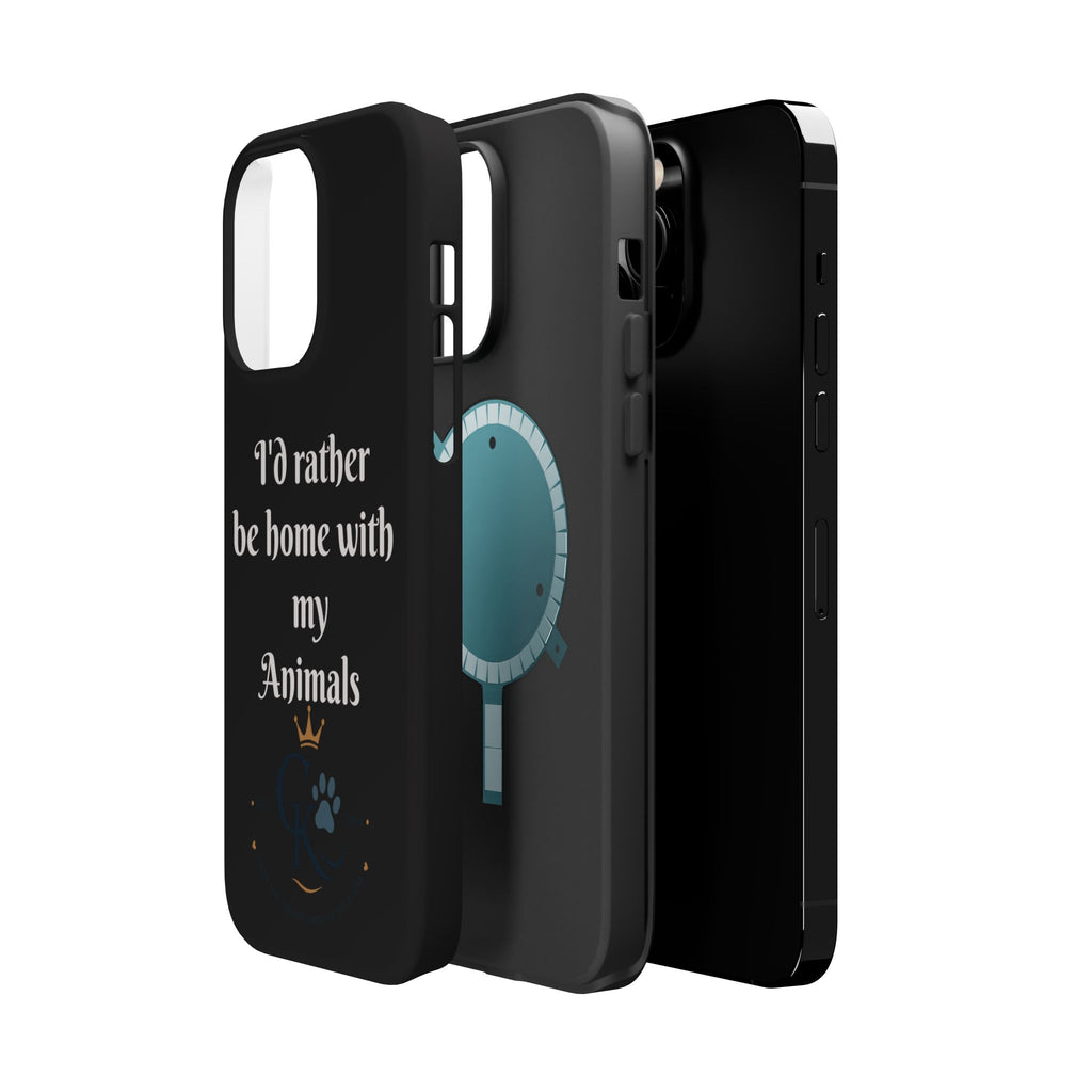 Creature Kingdom "I'd Rather Be Home With My Animals" Magnetic Phone Case