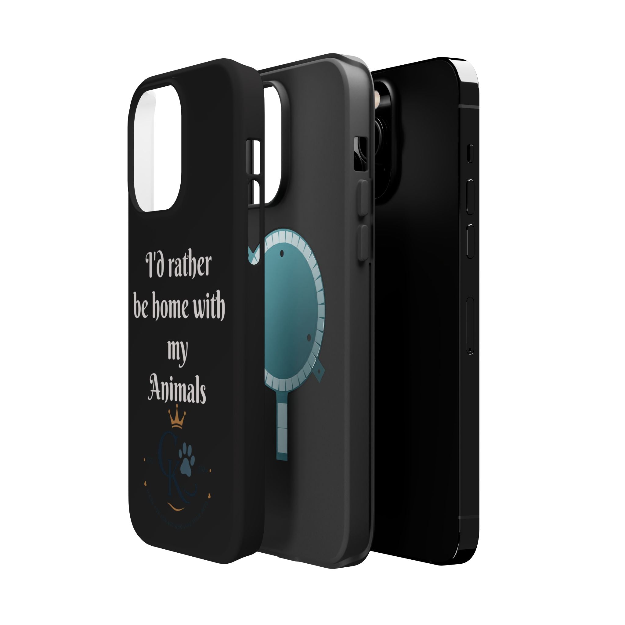 Creature Kingdom "I'd Rather Be Home With My Animals" Magnetic Phone Case
