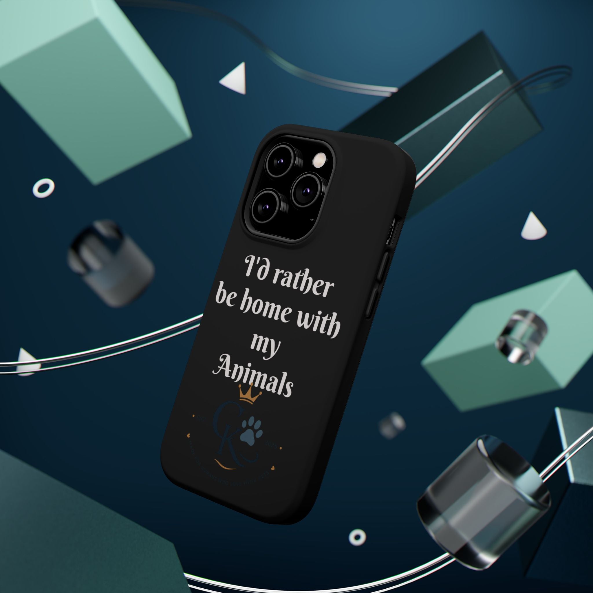 Creature Kingdom "I'd Rather Be Home With My Animals" Magnetic Phone Case