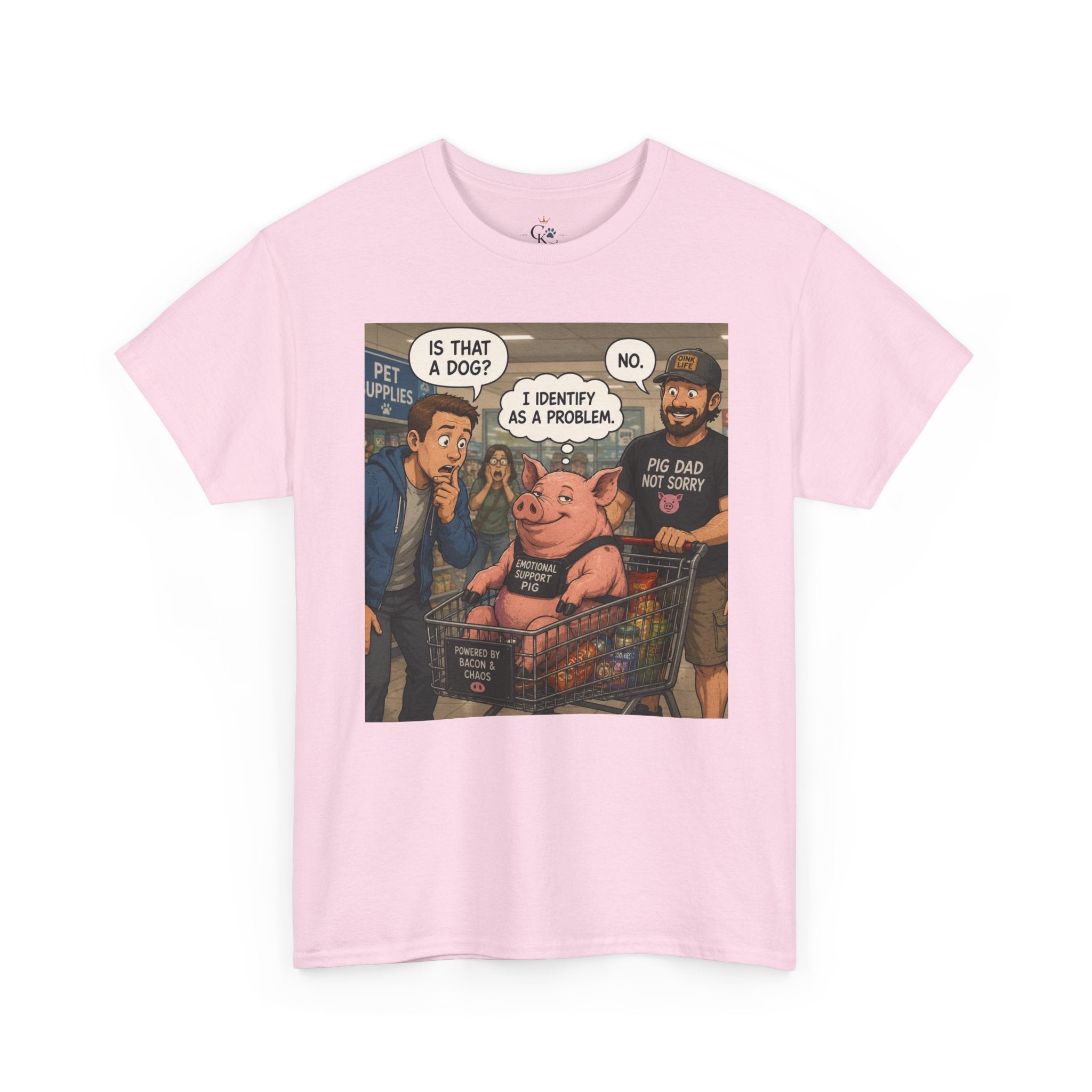 Creature Kingdom "I Identify as a Problem" Pig Tee