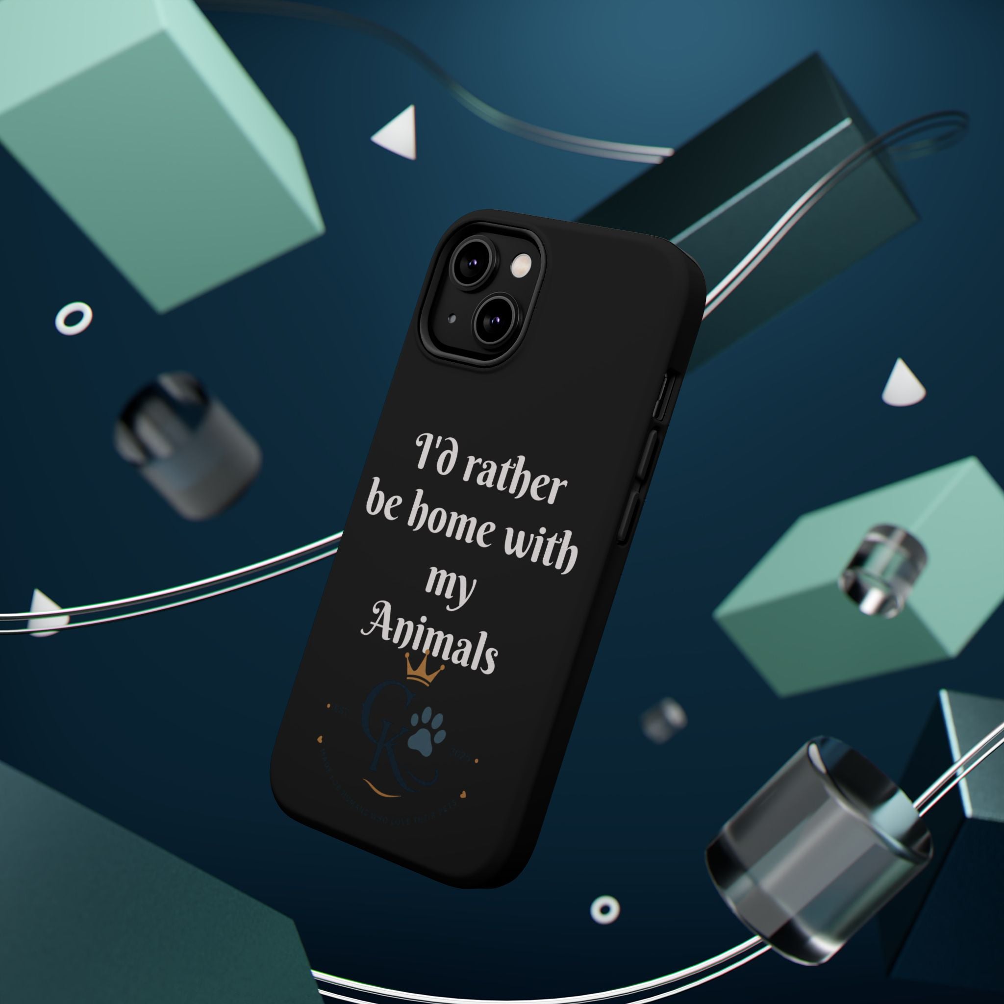 Creature Kingdom "I'd Rather Be Home With My Animals" Magnetic Phone Case
