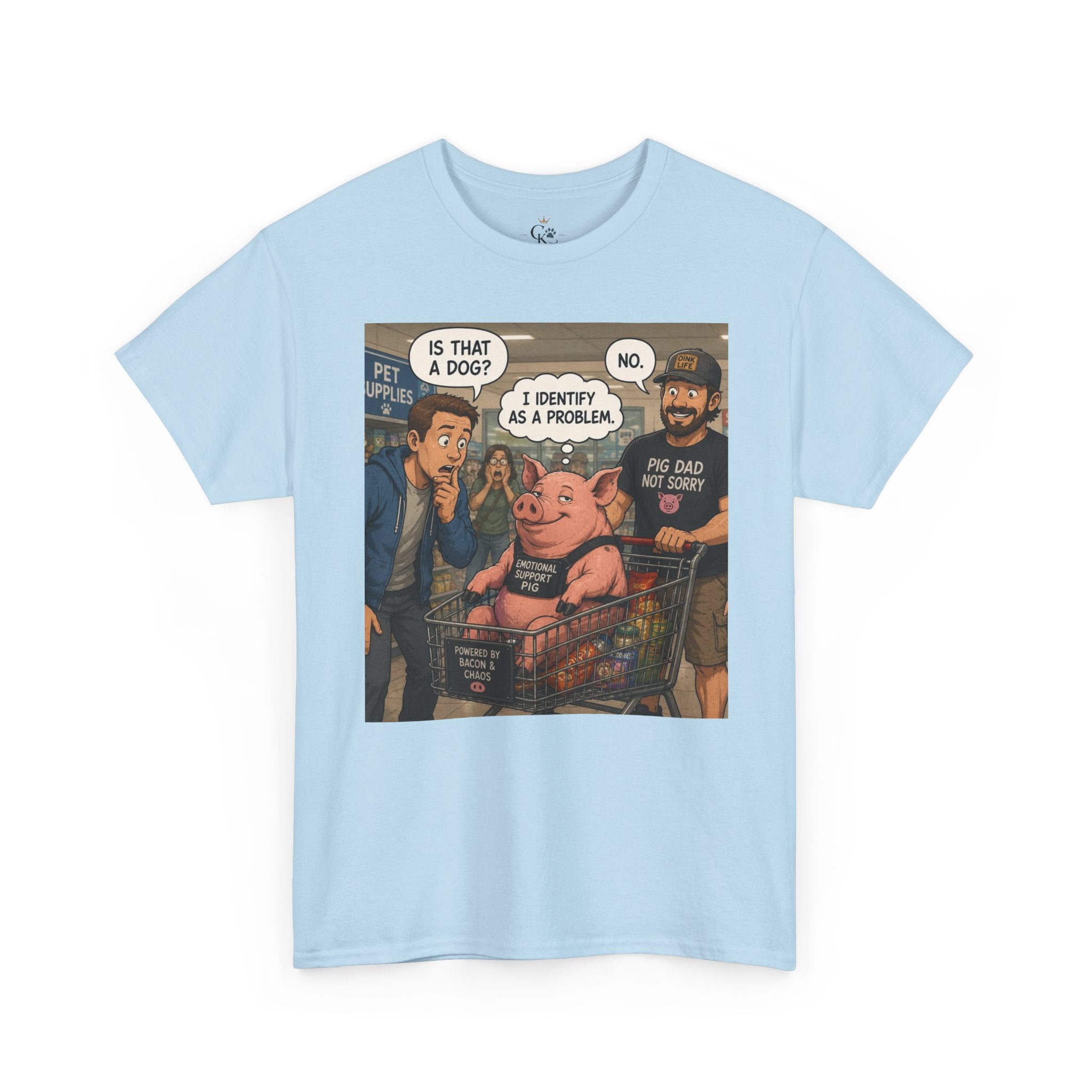 Creature Kingdom "I Identify as a Problem" Pig Tee
