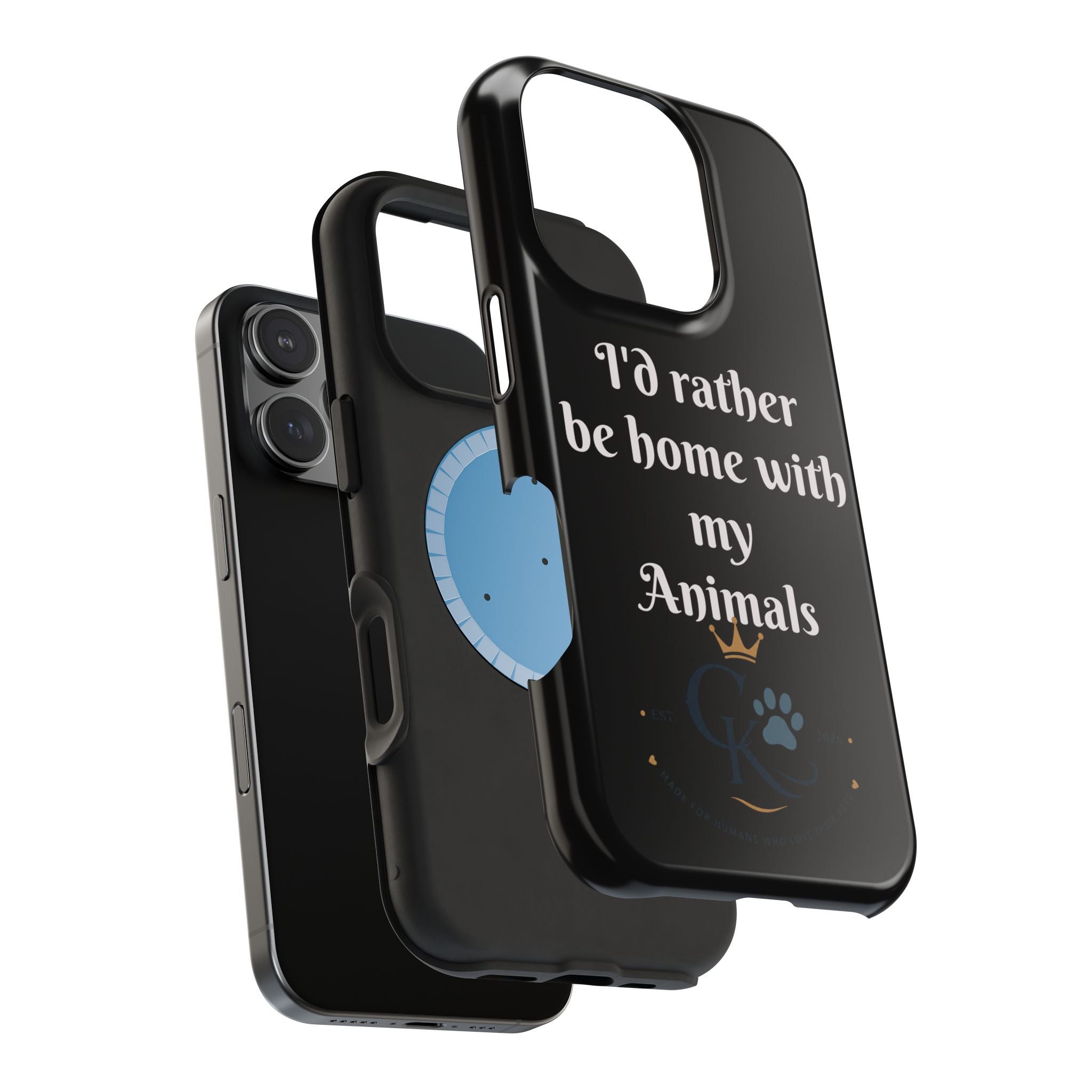 Creature Kingdom "I'd Rather Be Home With My Animals" Magnetic Phone Case