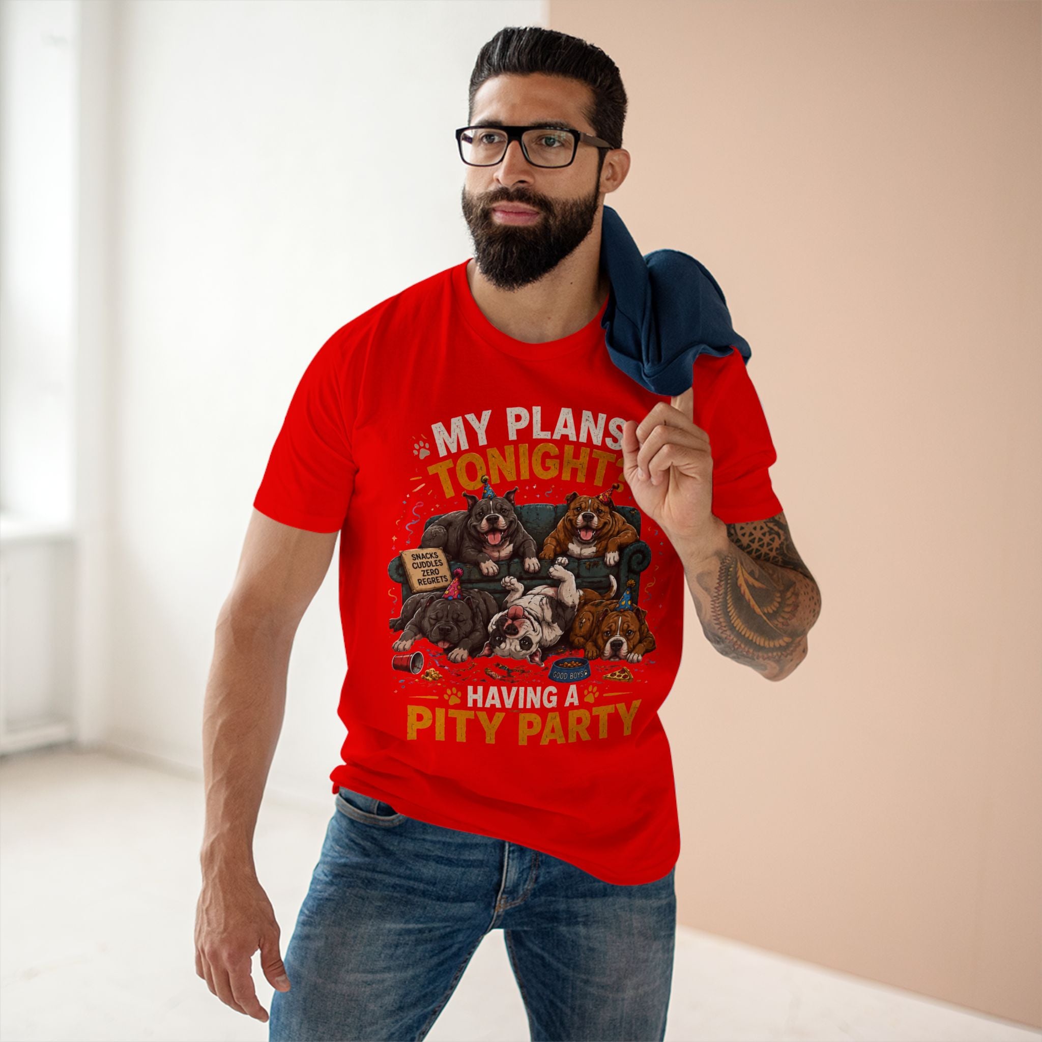 Creature Kingdom "My Plans Tonight? Having a PITY Party!" Pitbull Tee