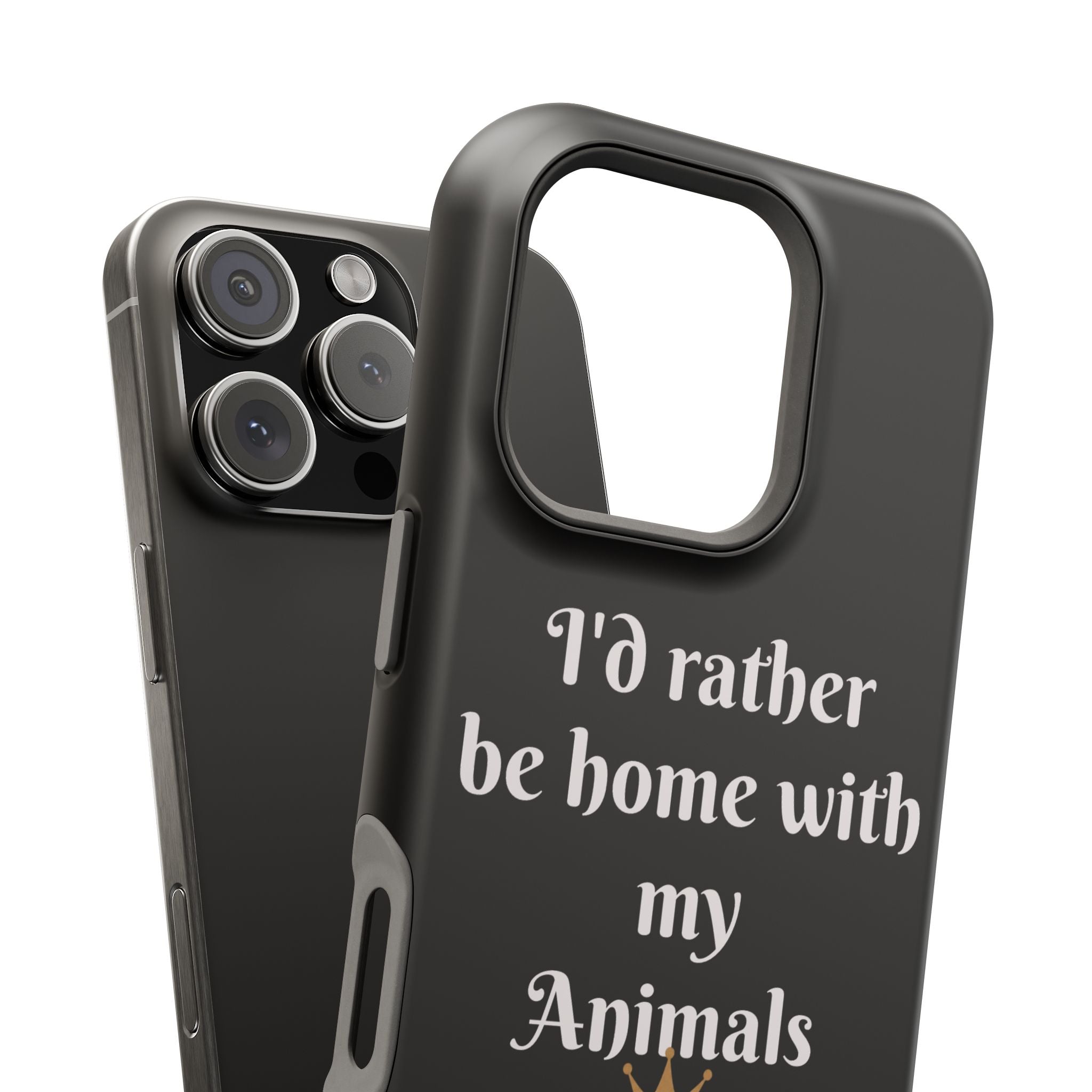 Creature Kingdom "I'd Rather Be Home With My Animals" Magnetic Phone Case
