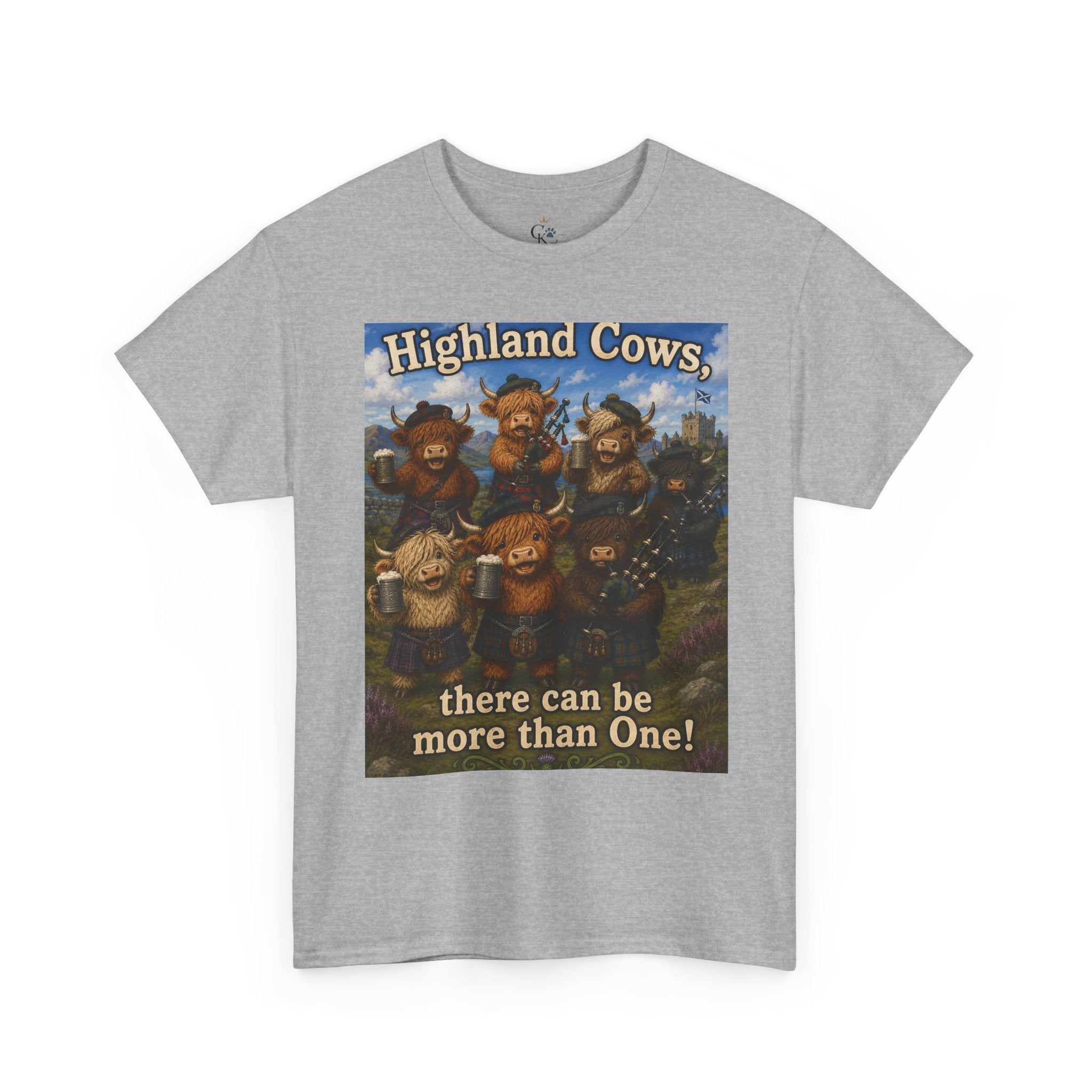 Creature Kingdom "Highlander Cows, There Can Be More Than One!" Highlander Cow Tee
