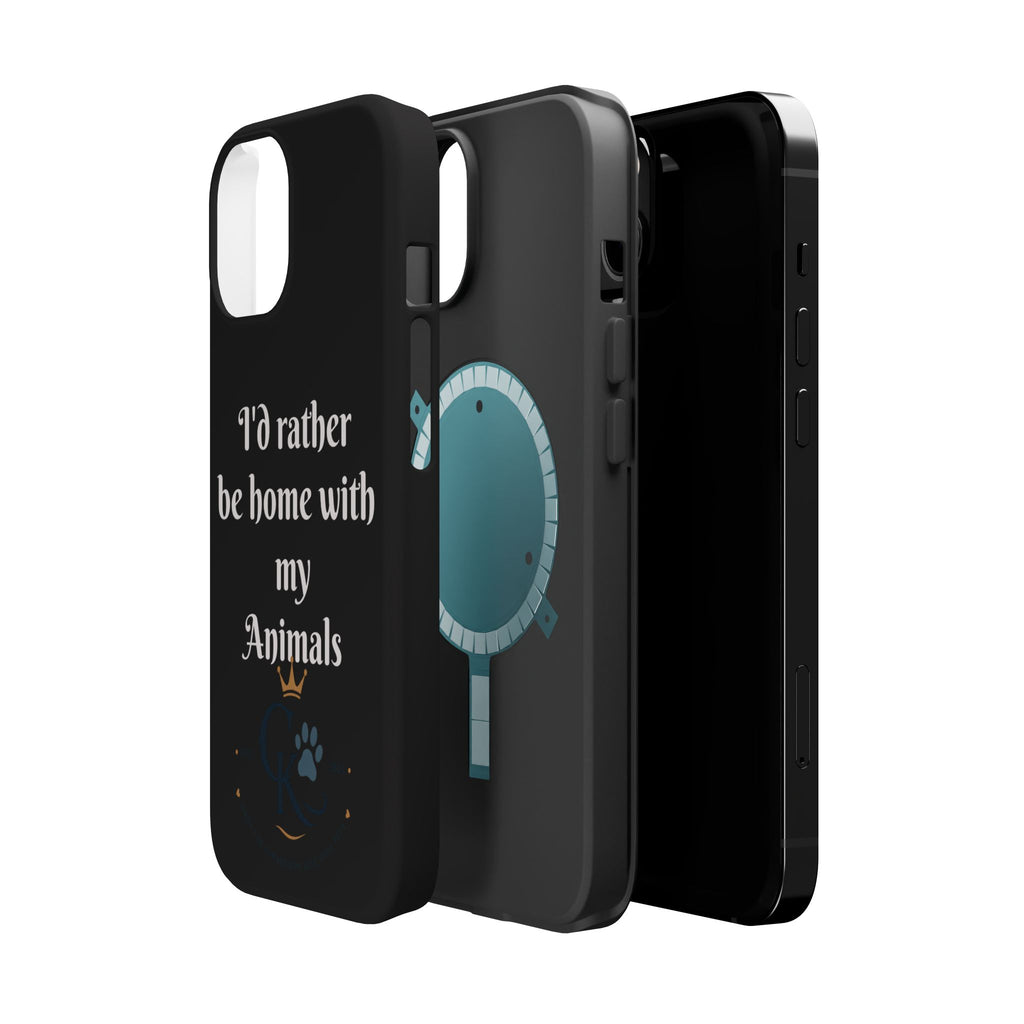 Creature Kingdom "I'd Rather Be Home With My Animals" Magnetic Phone Case