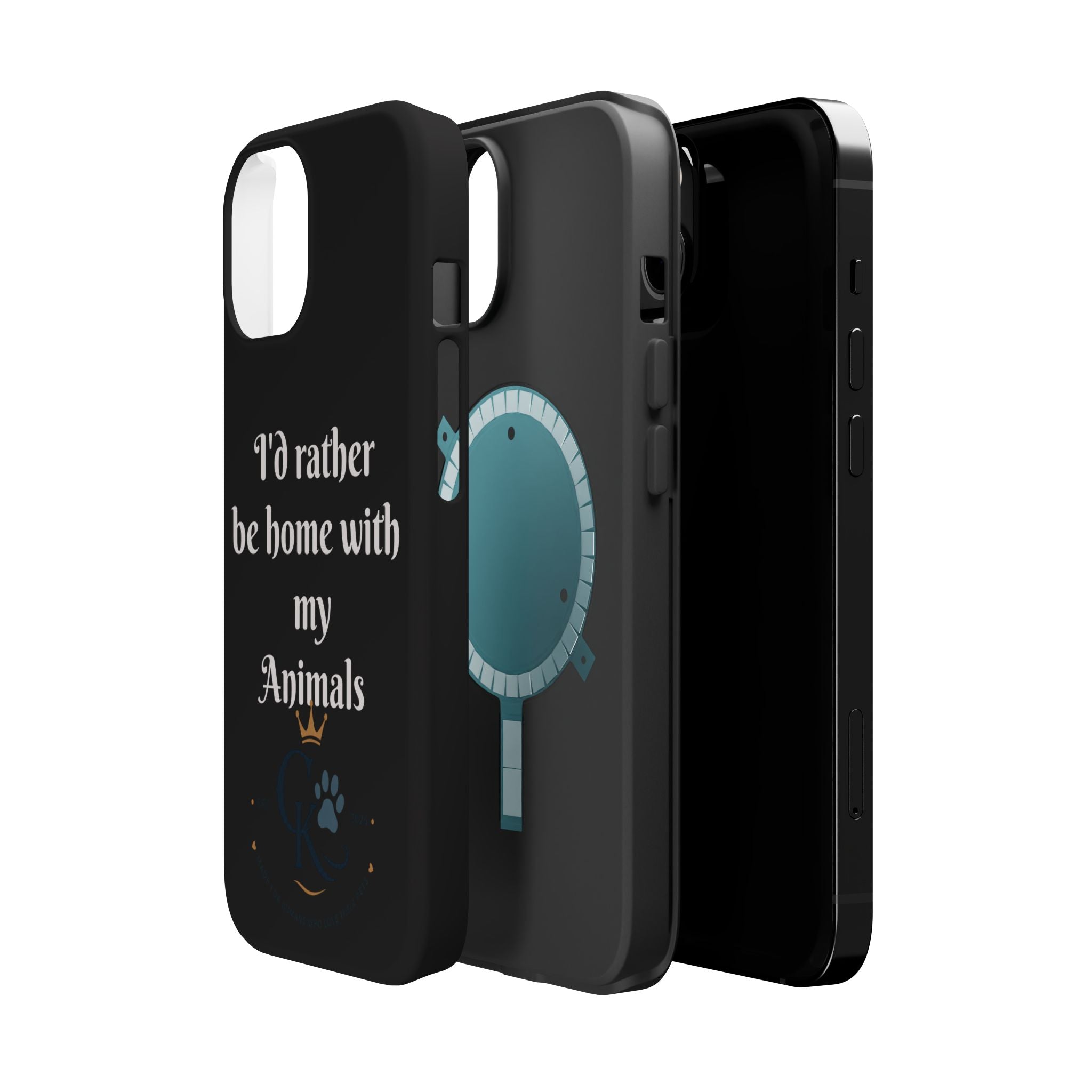Creature Kingdom "I'd Rather Be Home With My Animals" Magnetic Phone Case