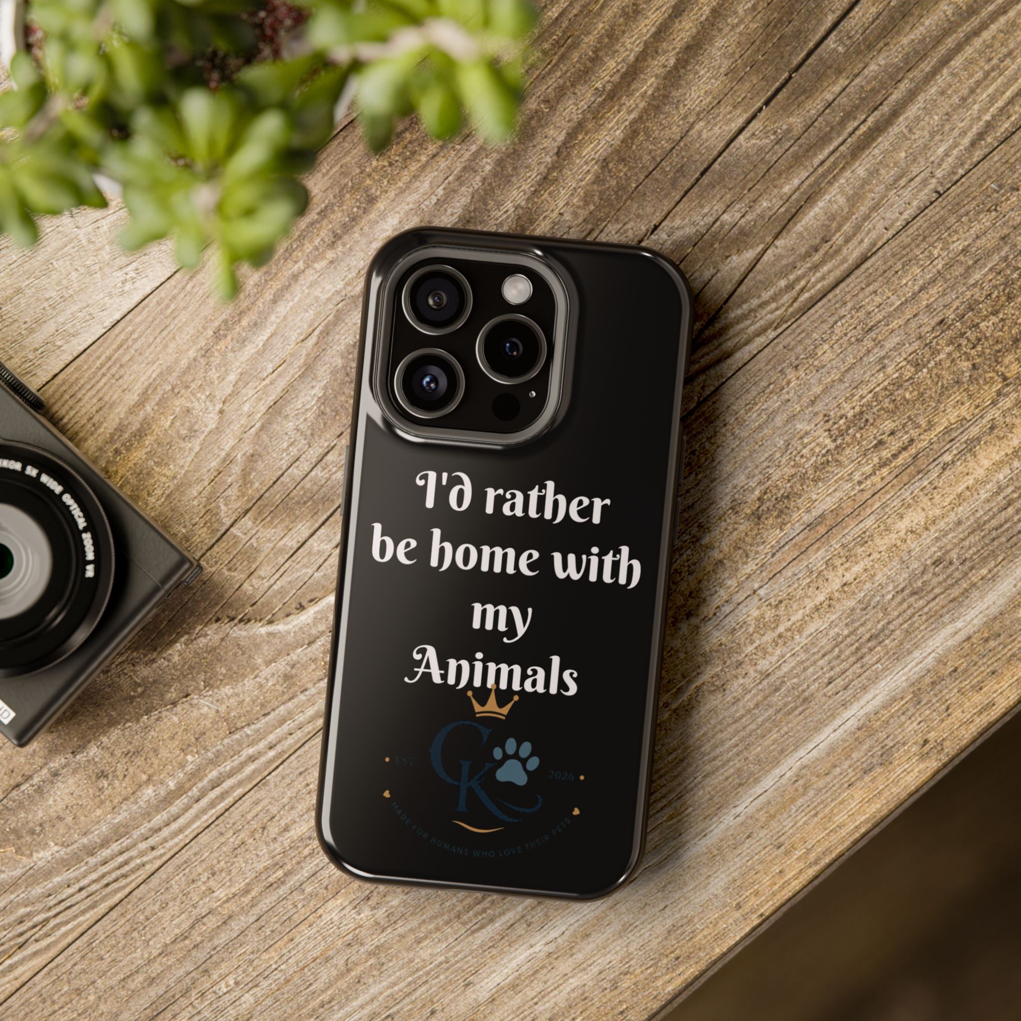 Creature Kingdom "I'd Rather Be Home With My Animals" Magnetic Phone Case
