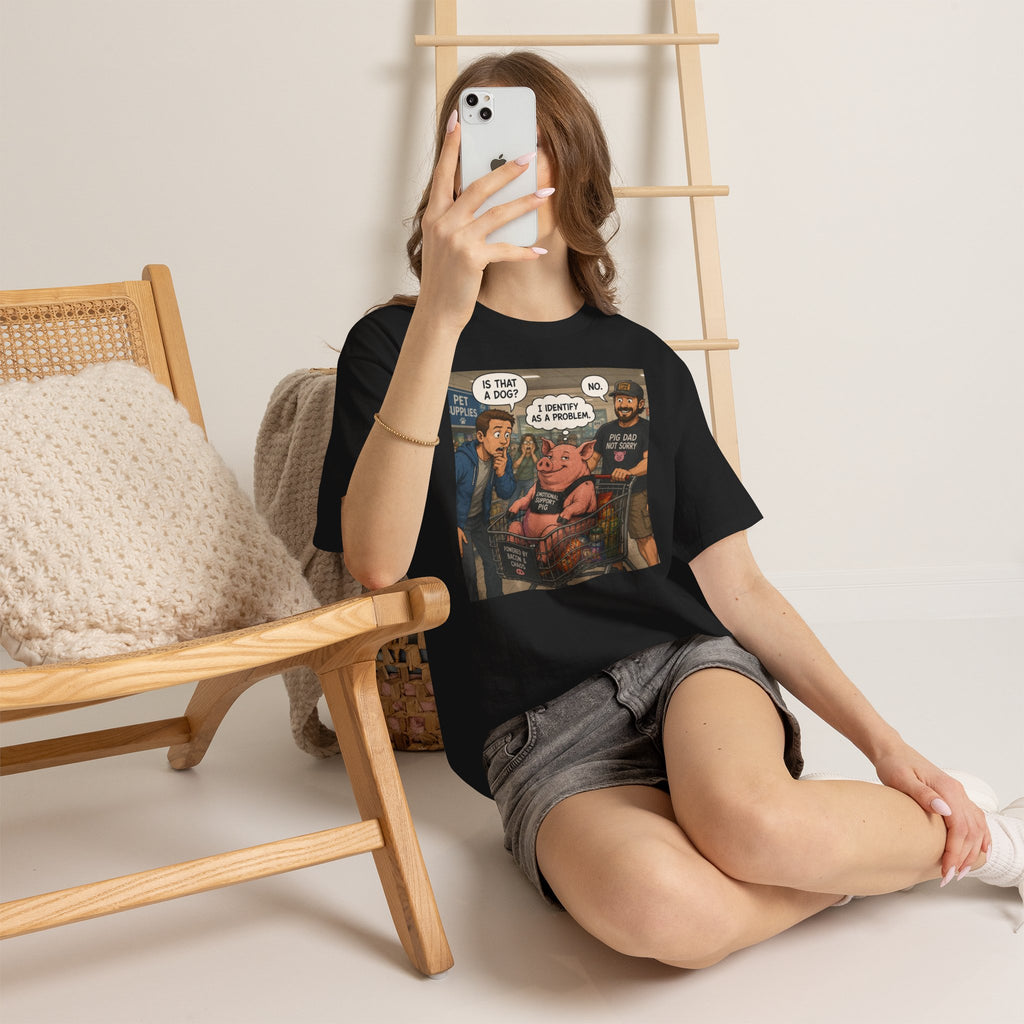 Creature Kingdom "I Identify as a Problem" Pig Tee