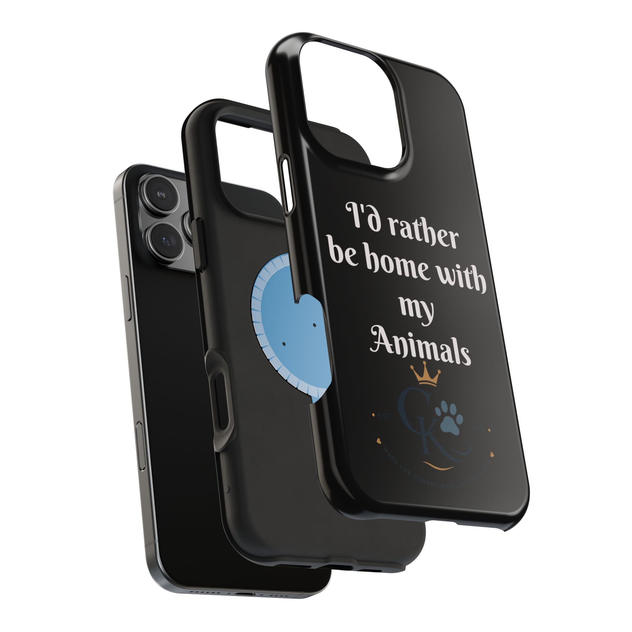 Creature Kingdom "I'd Rather Be Home With My Animals" Magnetic Phone Case