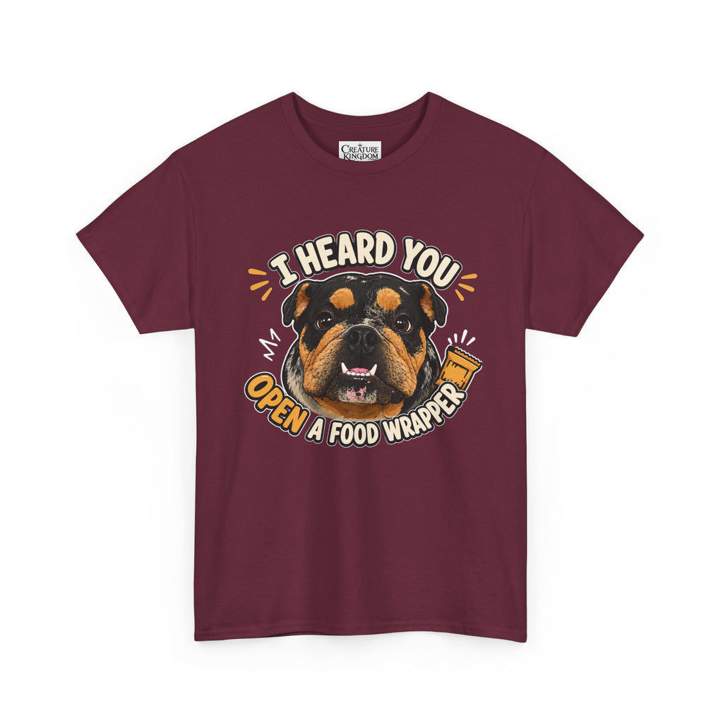 I Heard You Open A Food Wrapper Rottweiler T-Shirt