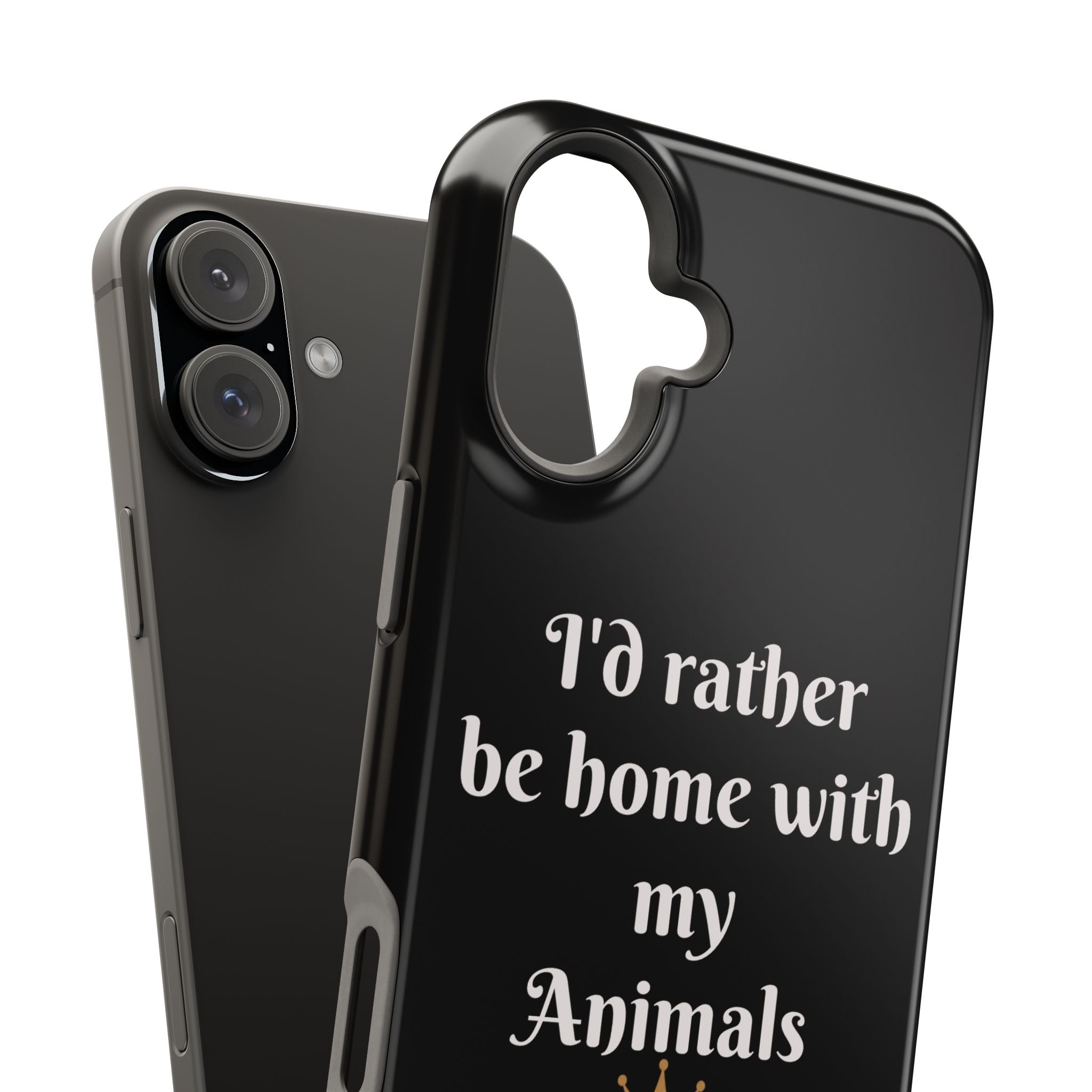 Creature Kingdom "I'd Rather Be Home With My Animals" Magnetic Phone Case